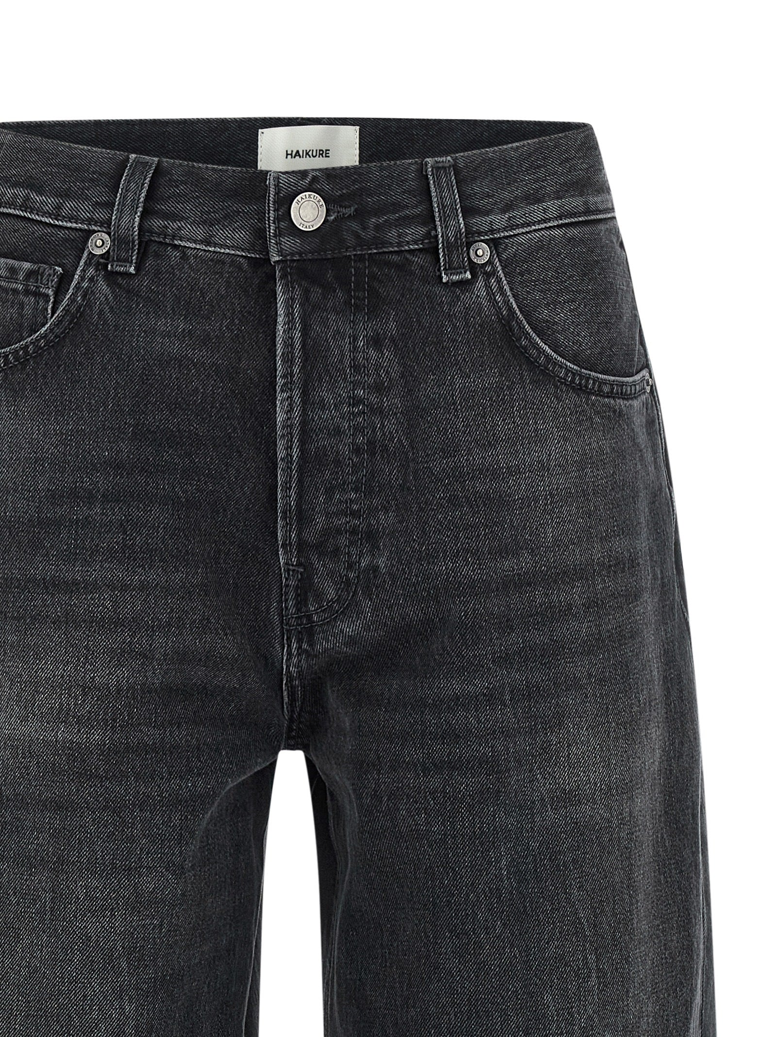 Black Cotton High-Waisted Jean