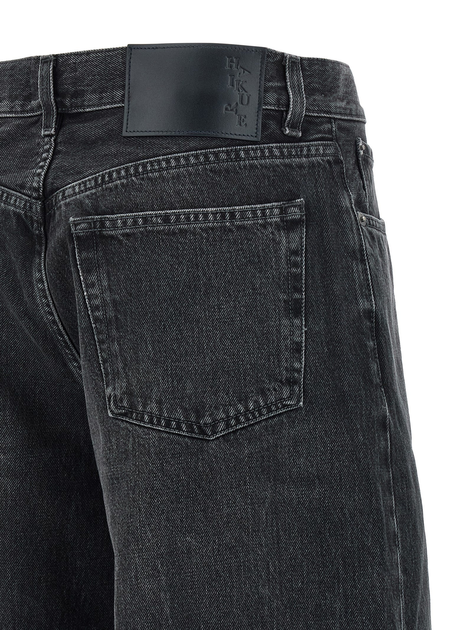 Black Cotton High-Waisted Jean