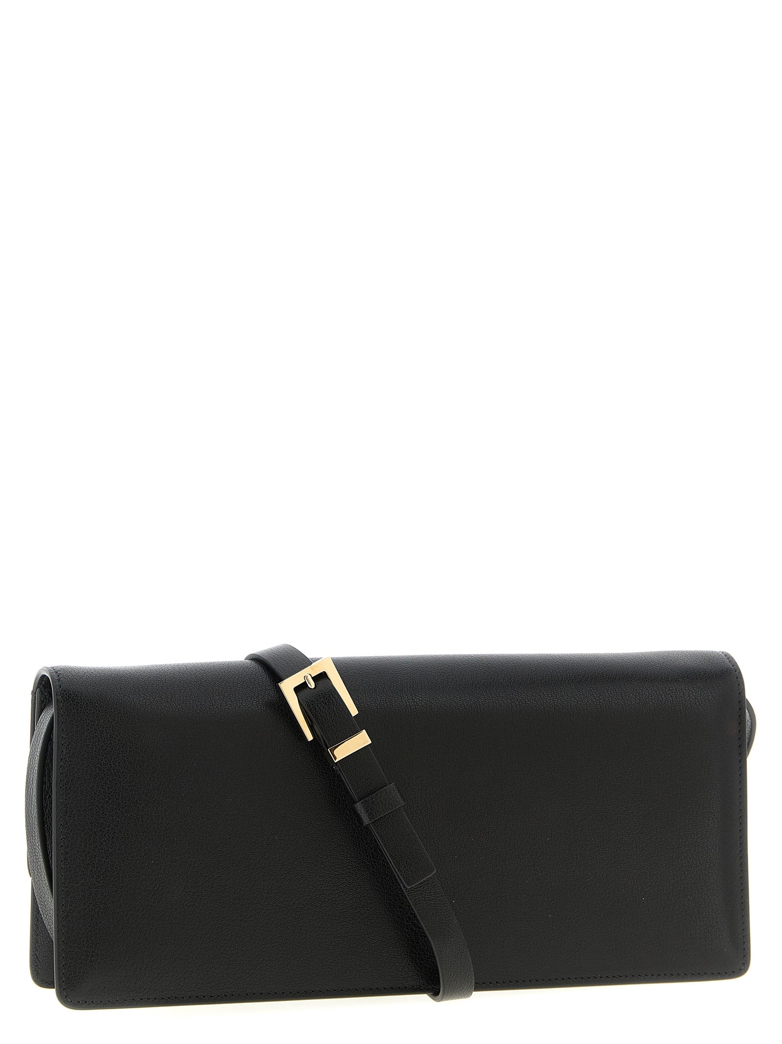 Black Goatskin Shoulder Bag