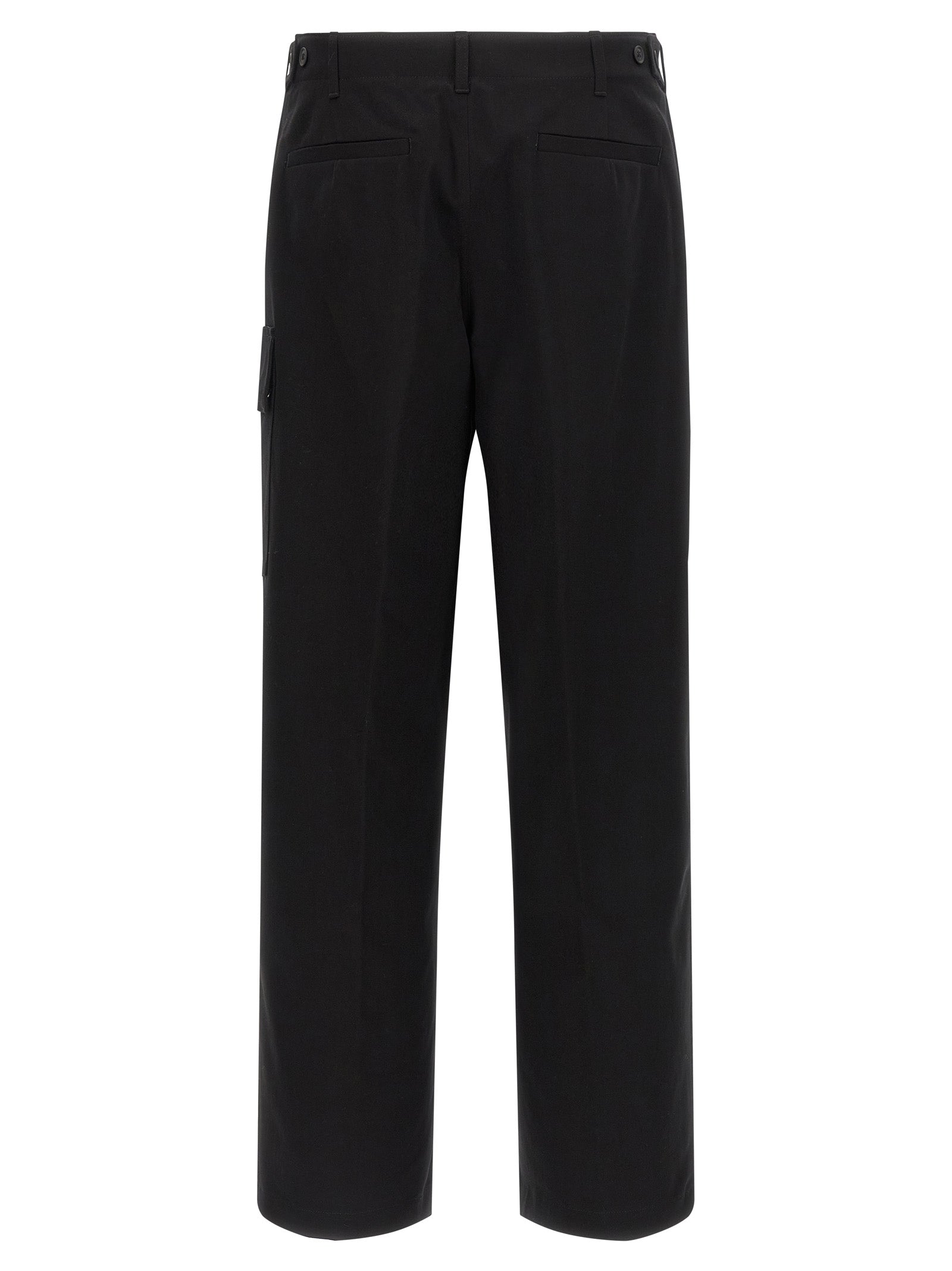 Black Cotton Cargo Pants