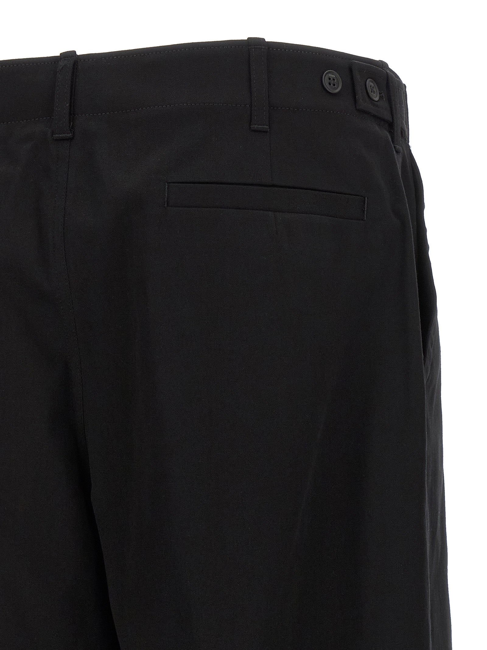 Black Cotton Cargo Pants