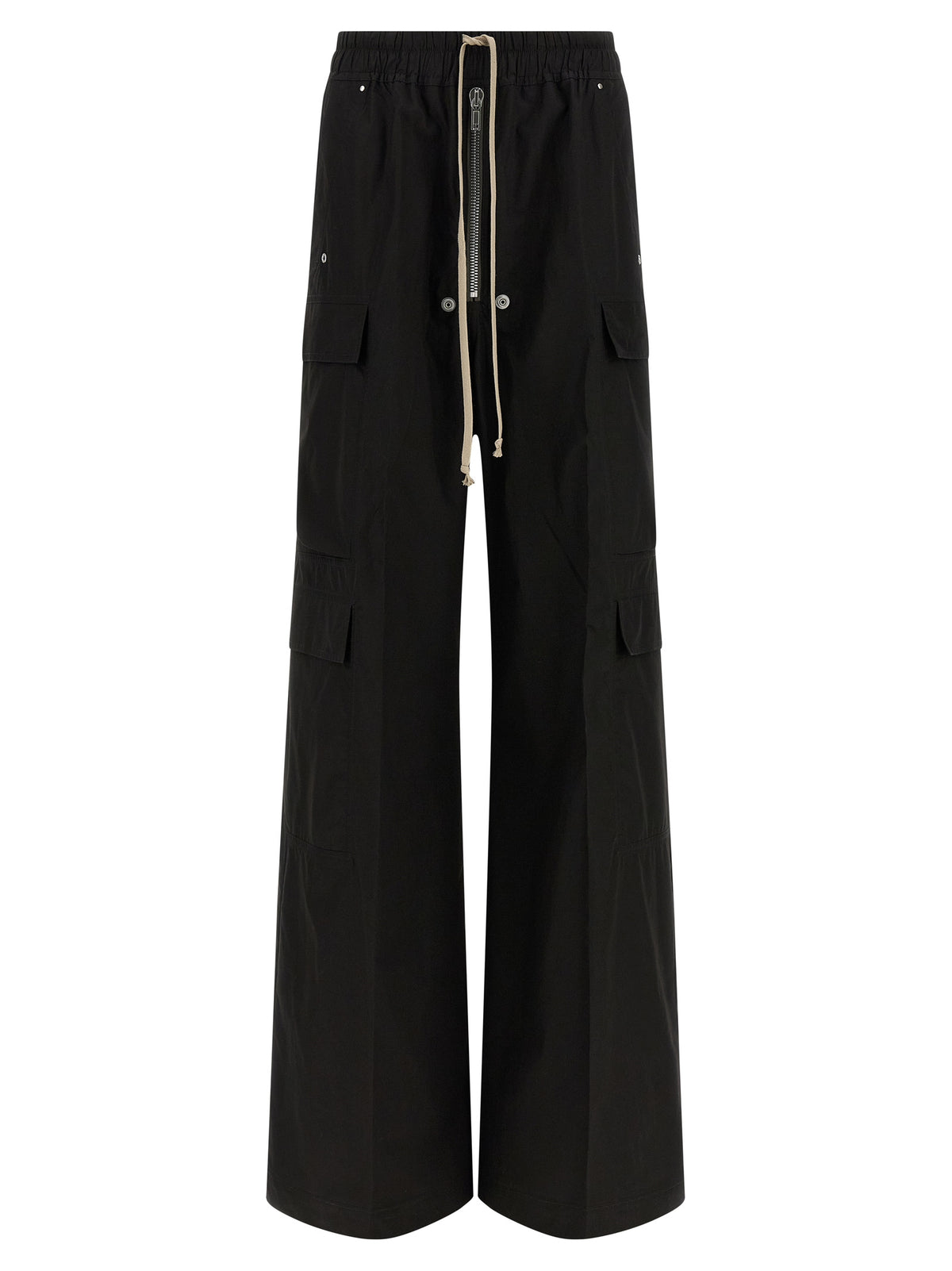 Black Cotton Cargo Pants