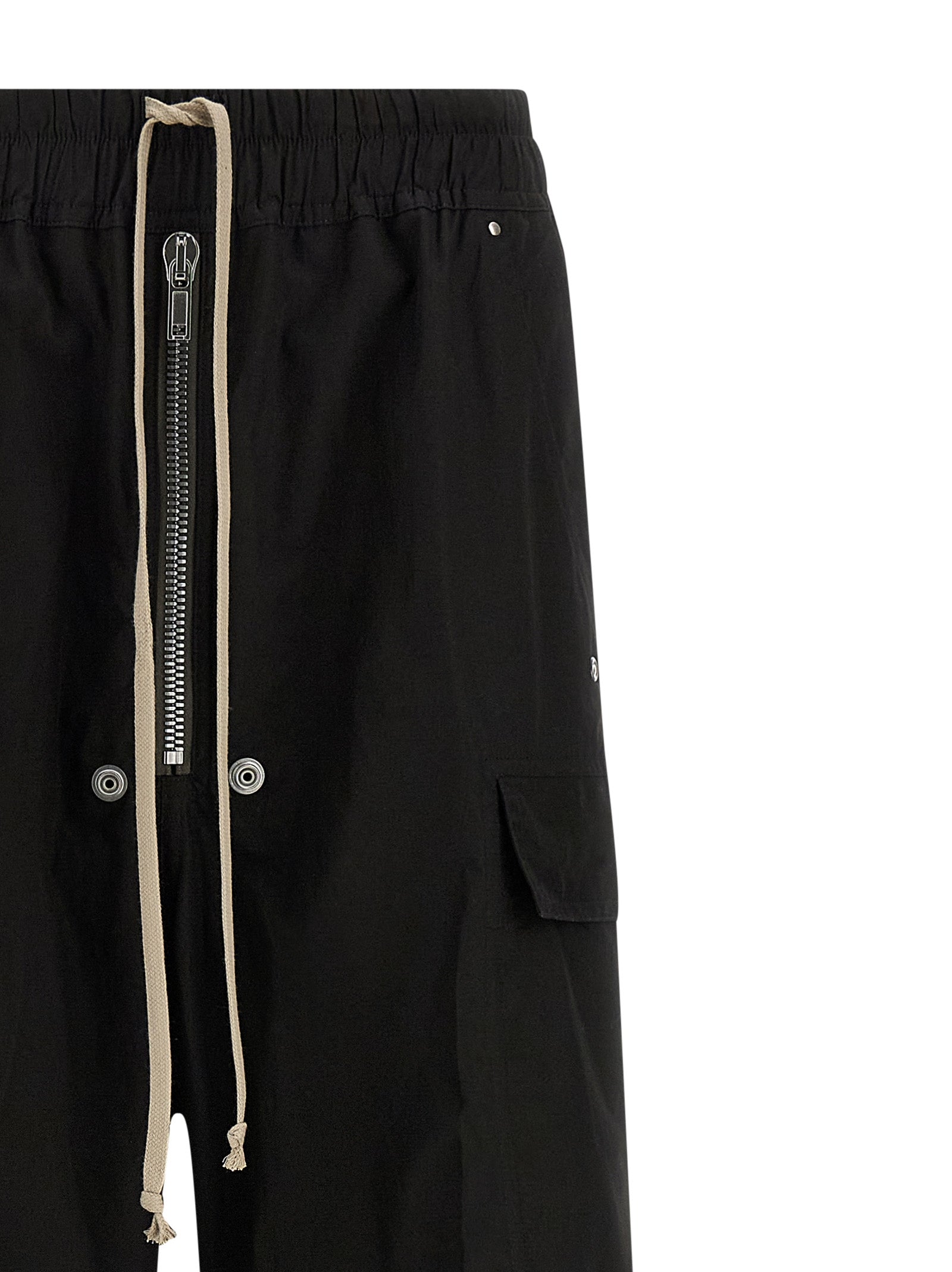 Black Cotton Cargo Pants
