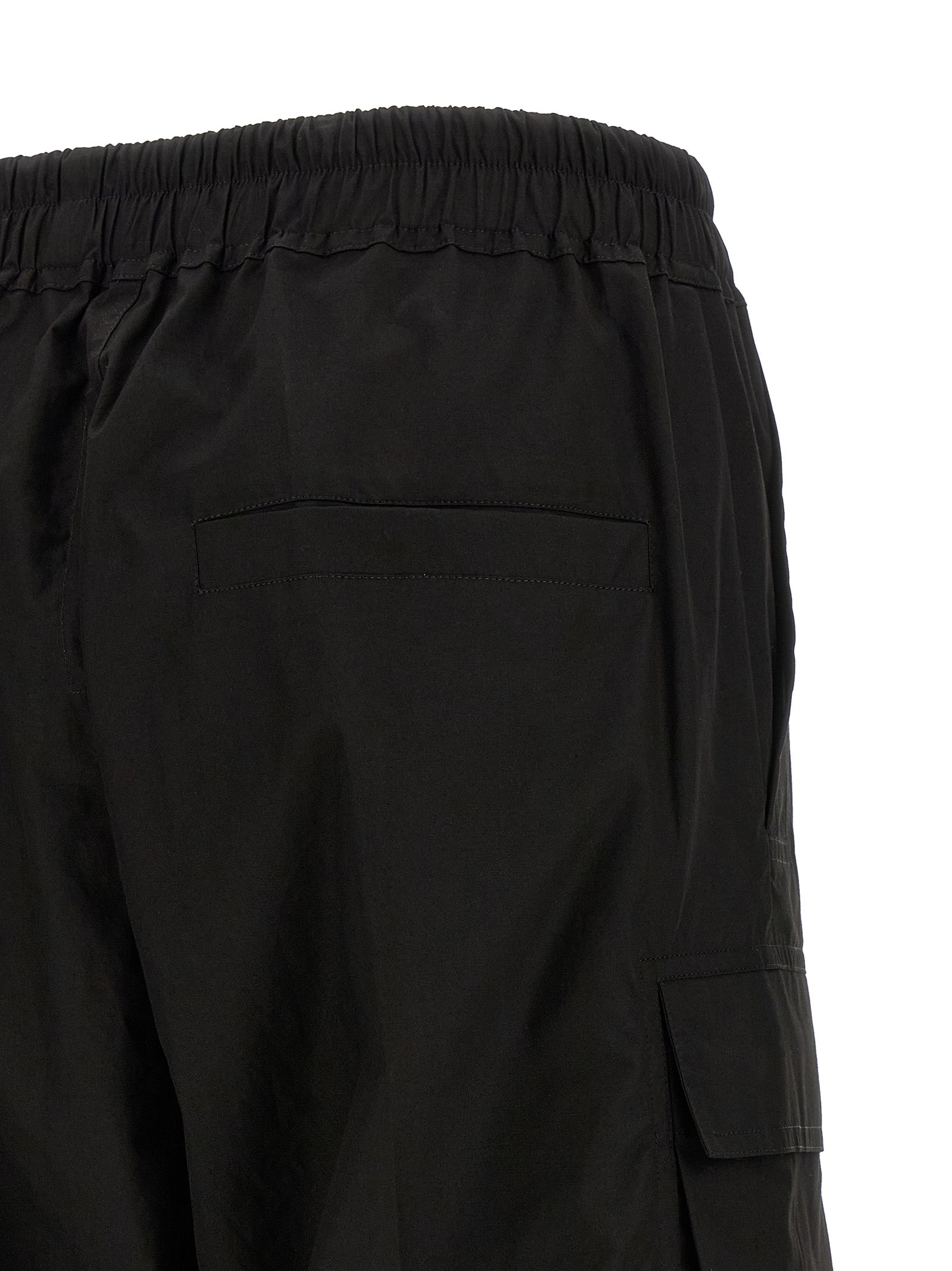Black Cotton Cargo Pants