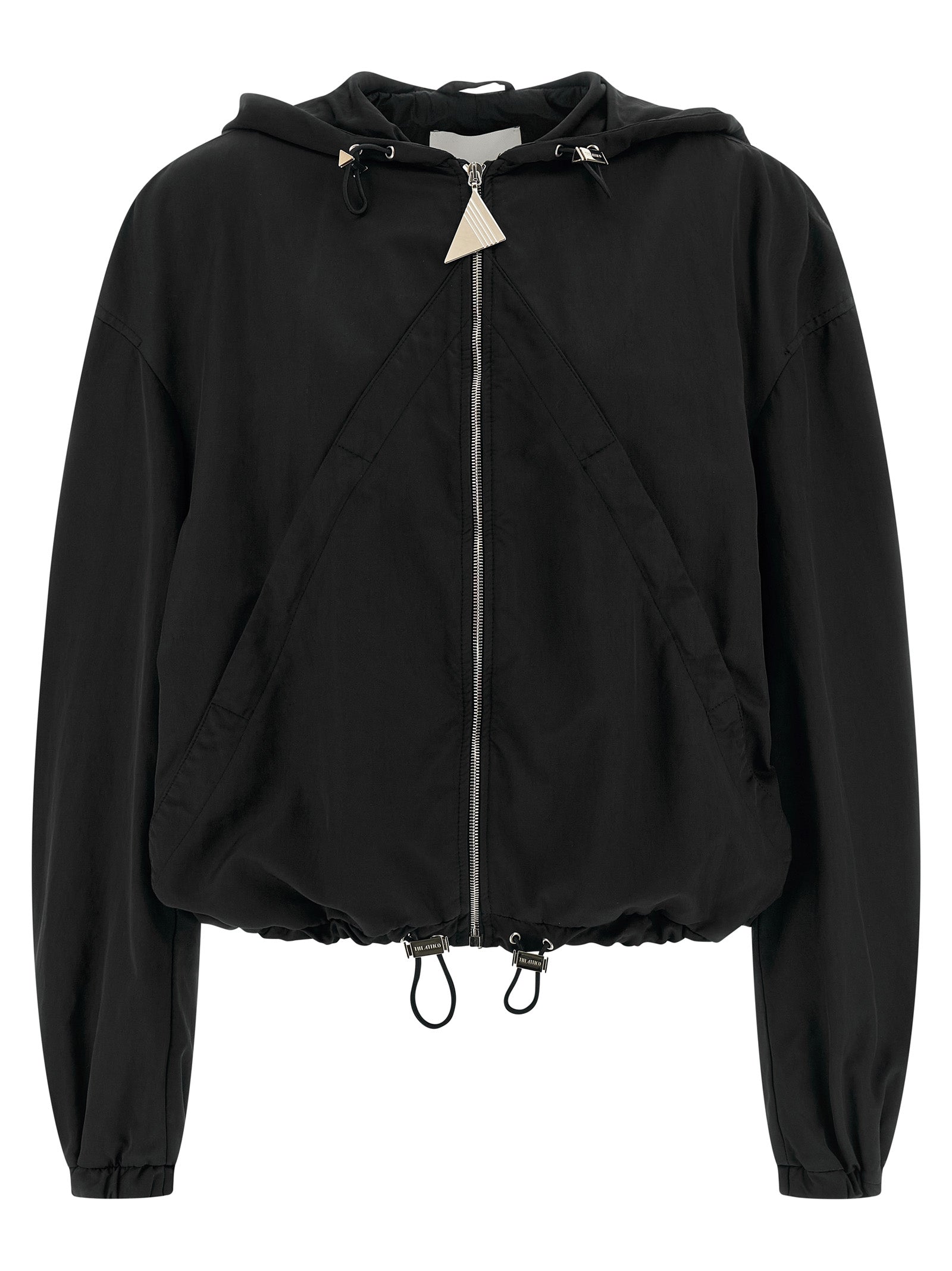 Black Polyester Bomber