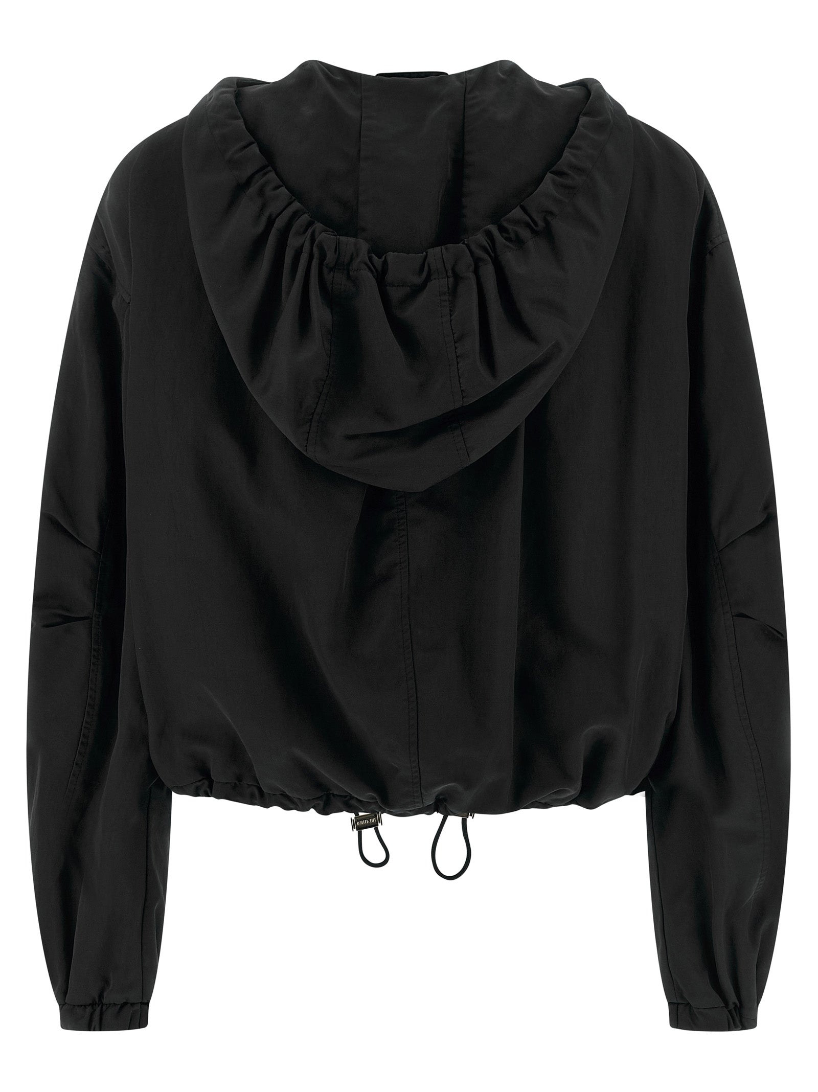 Black Polyester Bomber