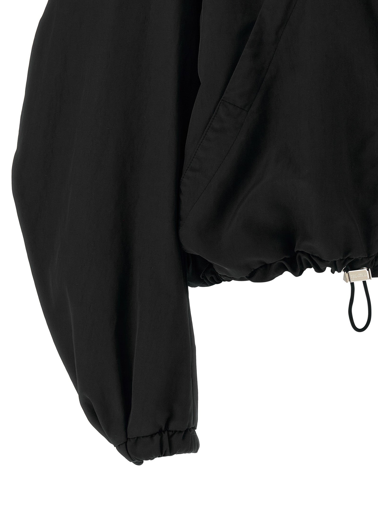Black Polyester Bomber