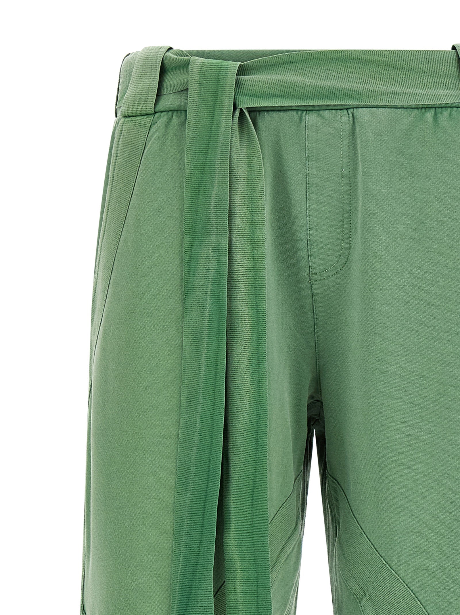 Bicolor Cotton Casual Pants