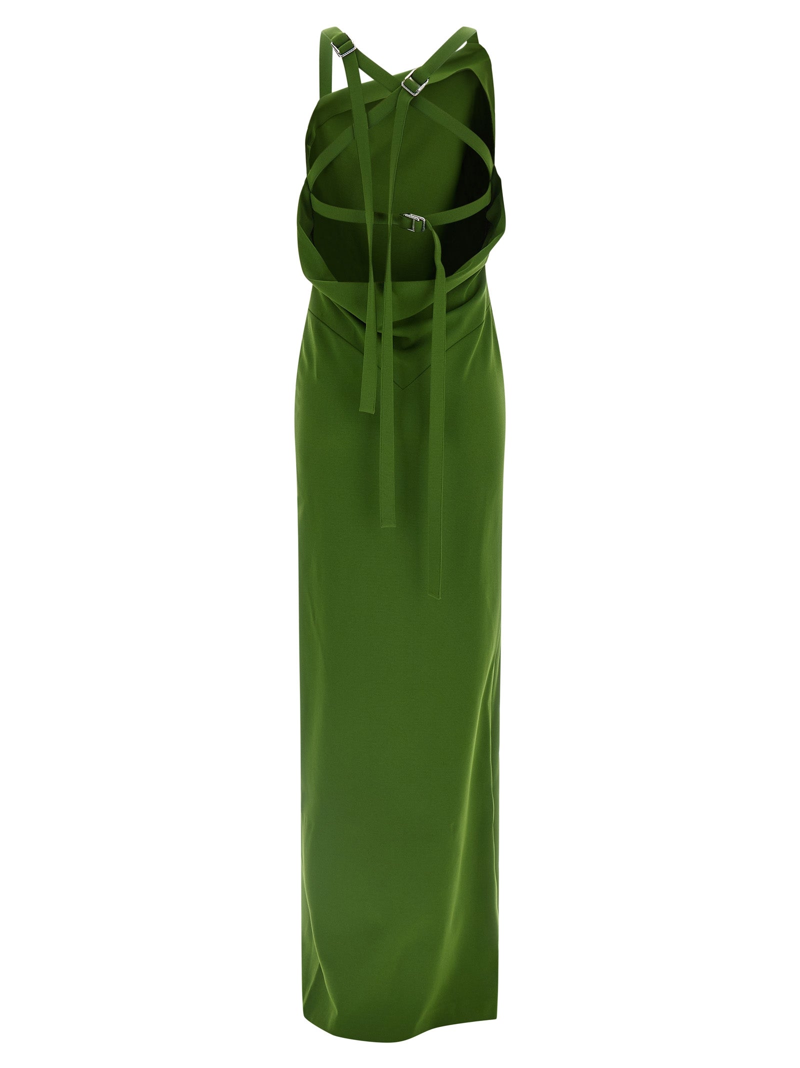 Bicolor Viscose Long Dress
