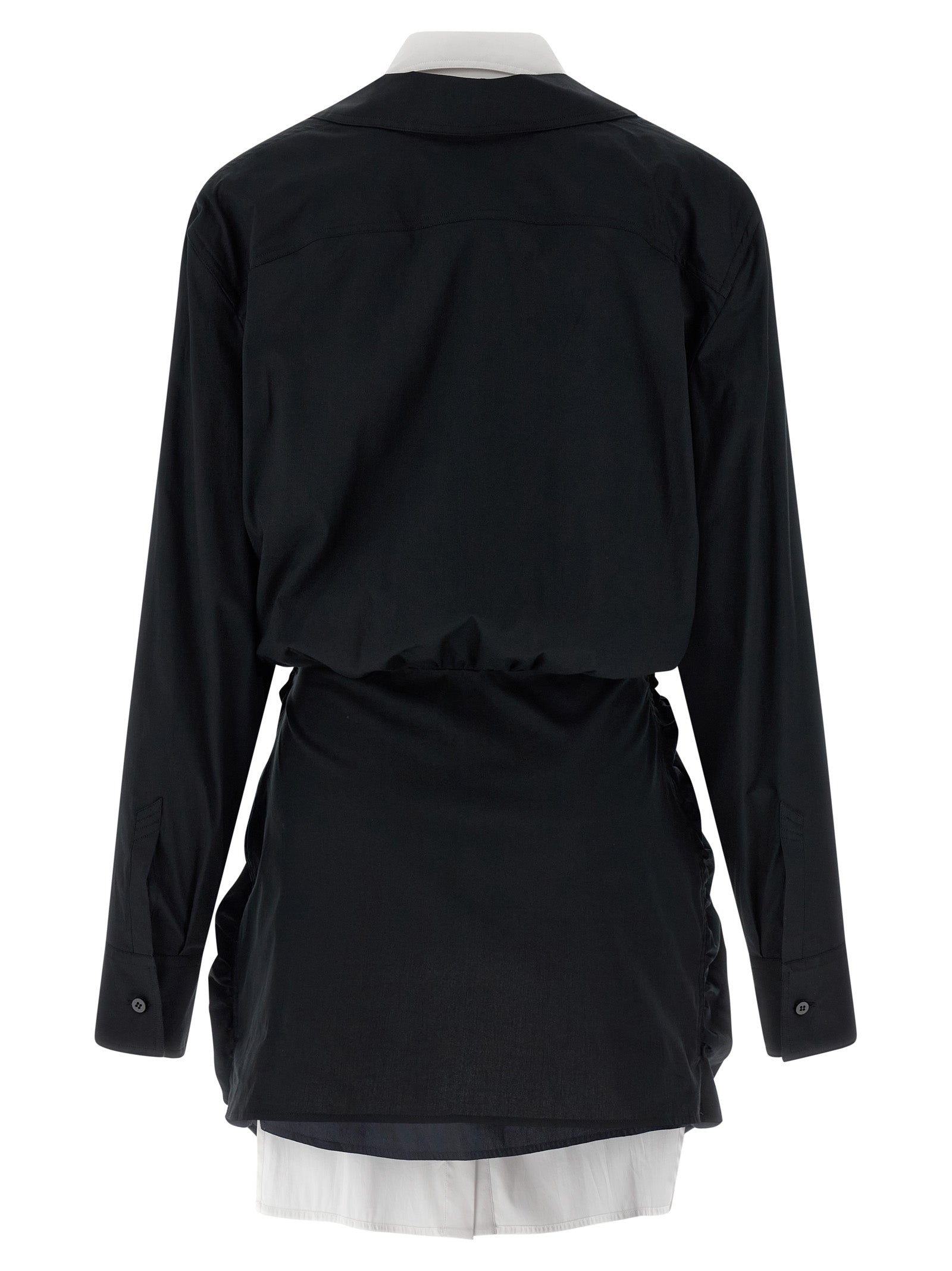 Bicolor Cotton Short Dress