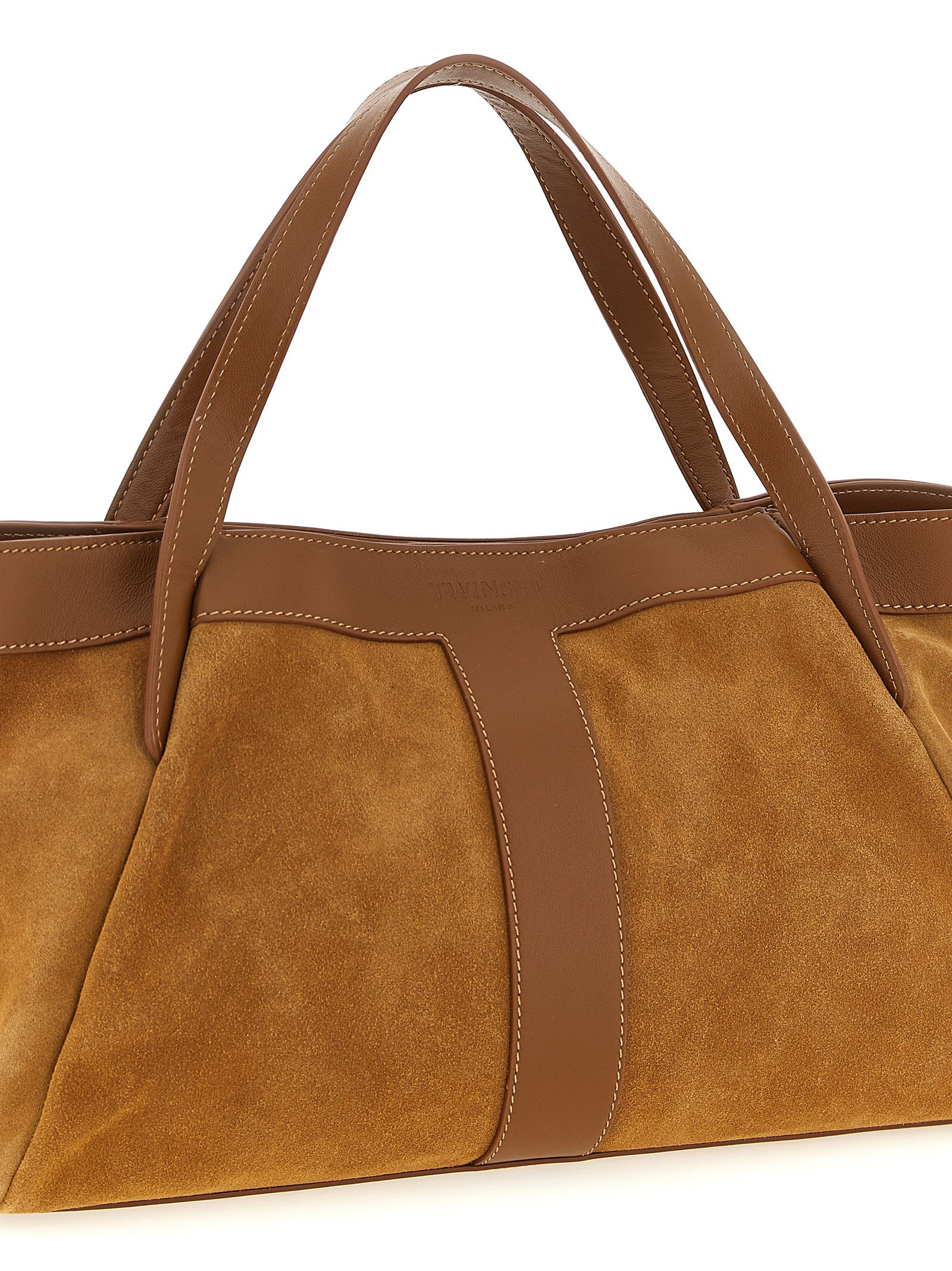 Brown Polyethylene Shoulder Bag