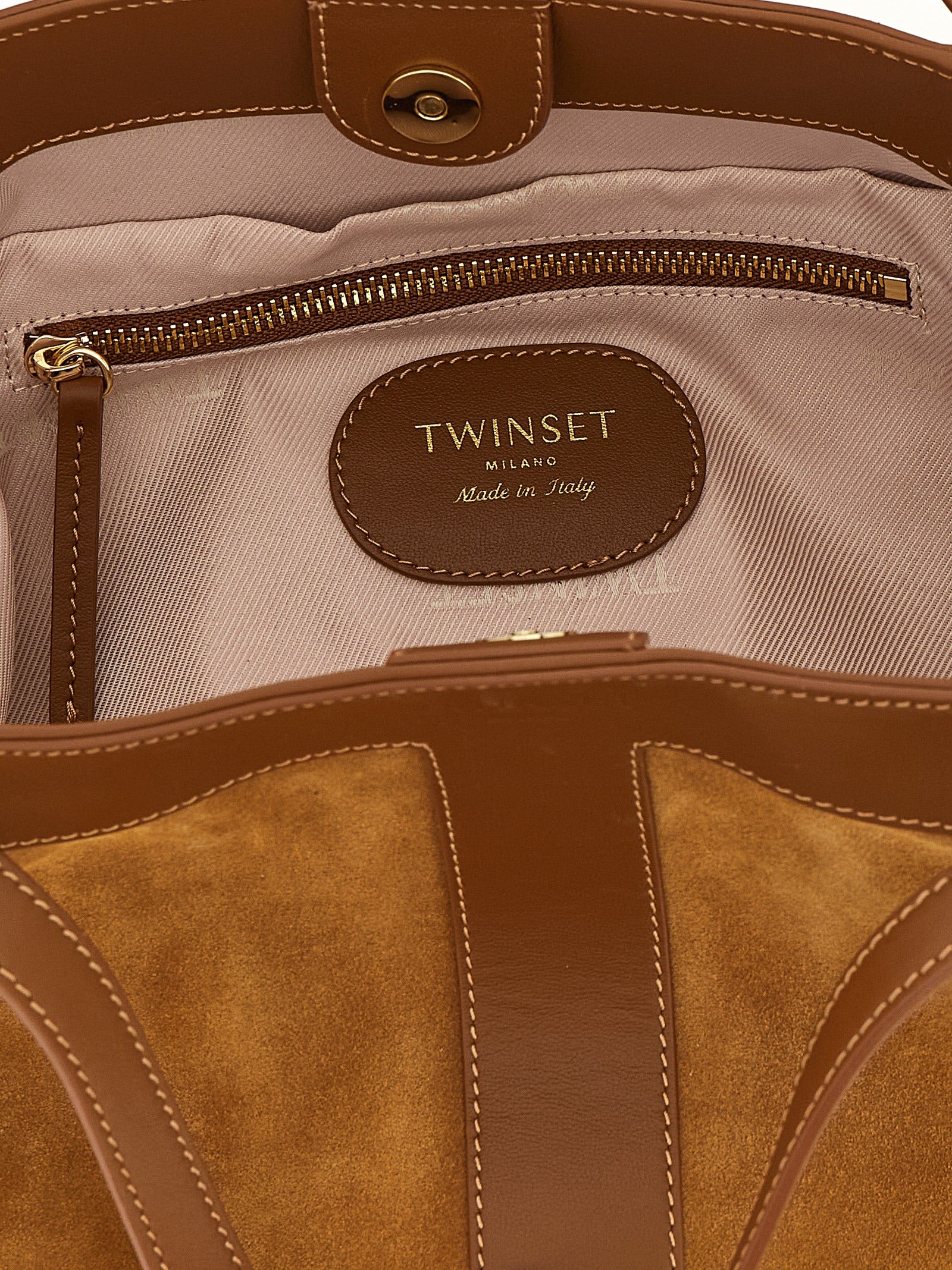 Brown Polyethylene Shoulder Bag