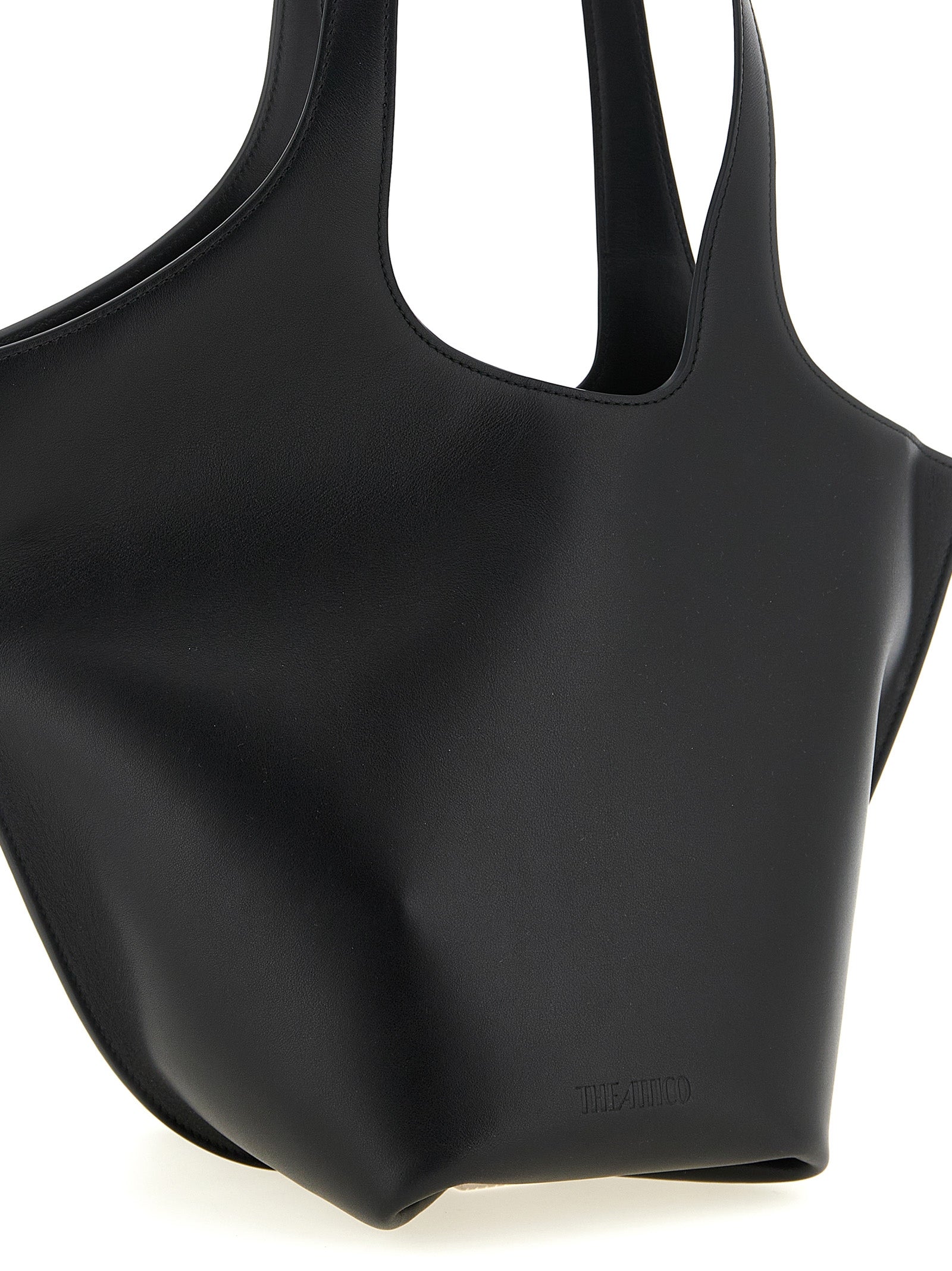 Black Calfskin Shoulder Bag