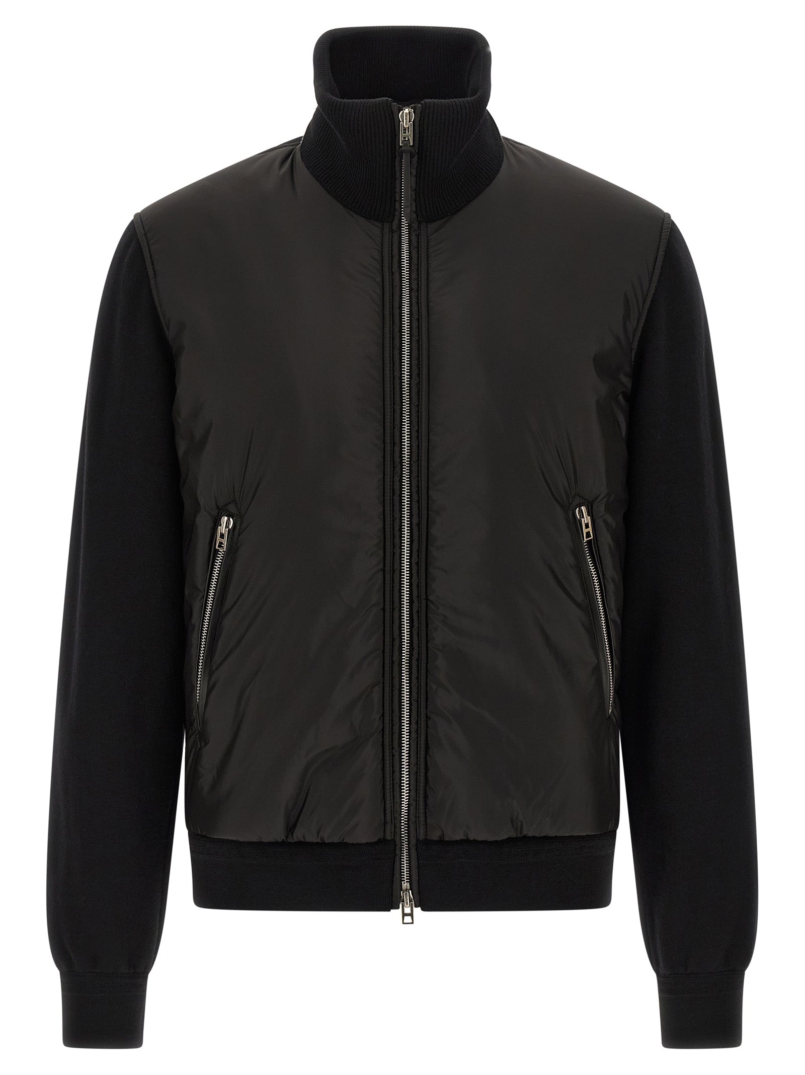 Black Wool Bomber