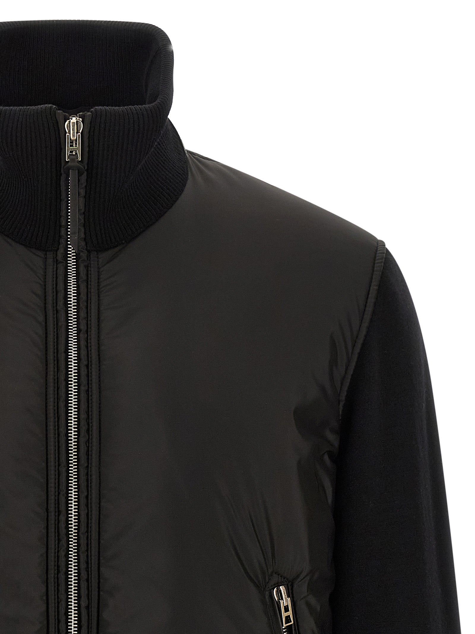 Black Wool Bomber