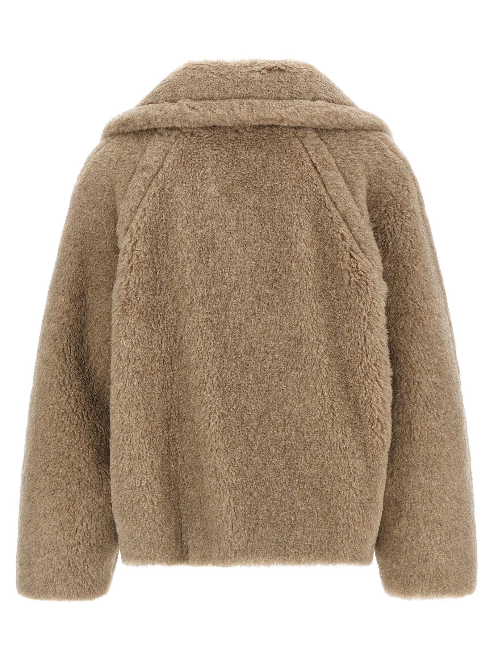Beige Alpaca Leather Coat