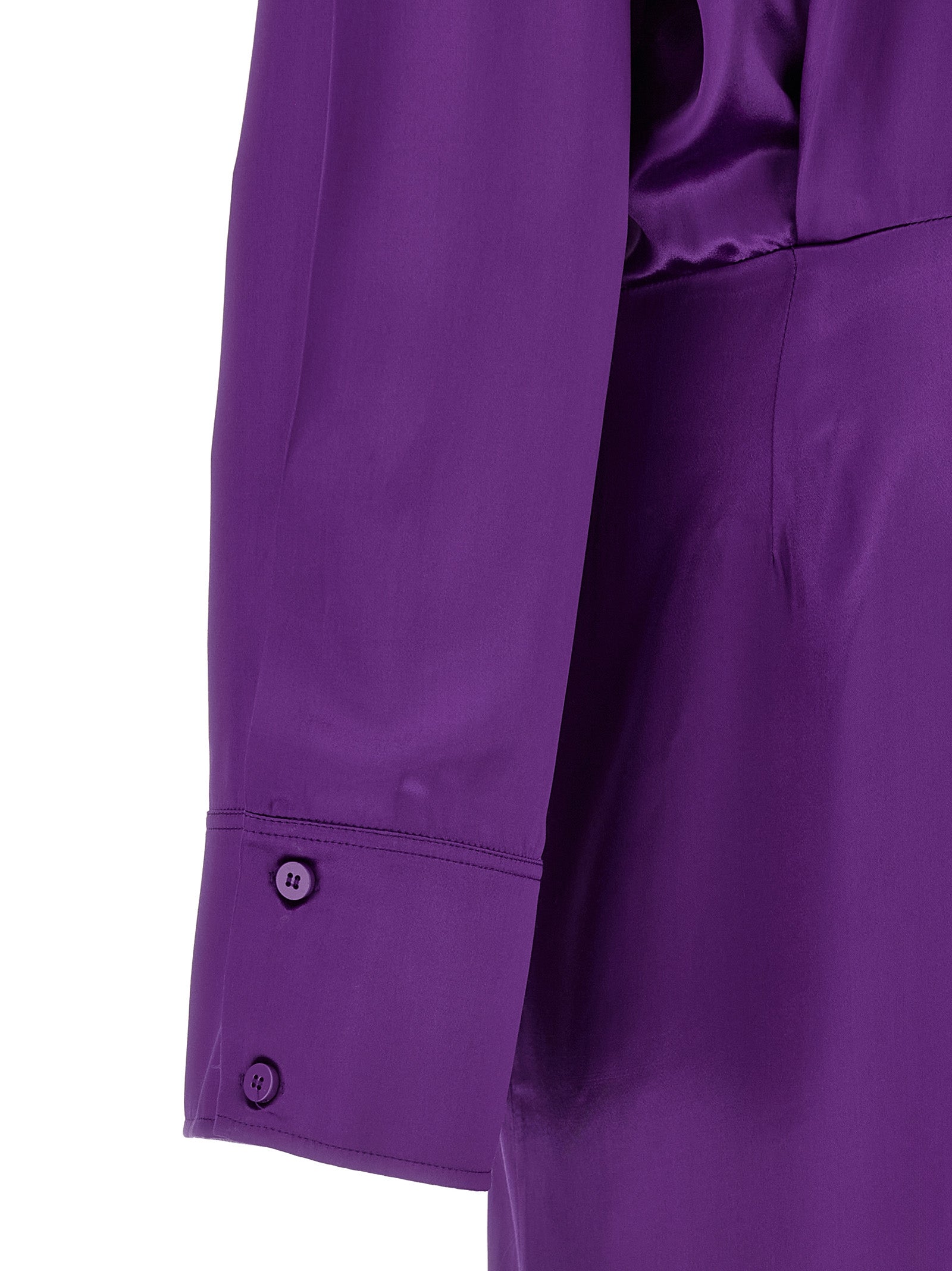 Purple Rayon Midi Dress