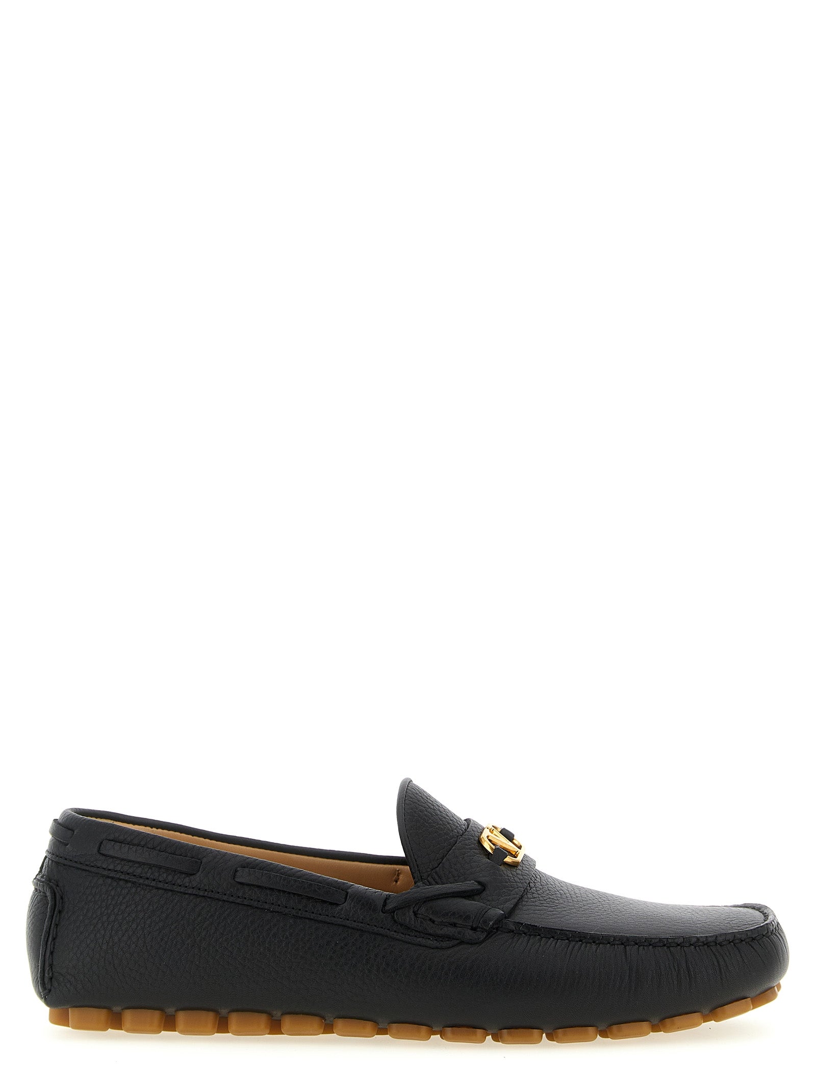 Black Calfskin Slip-On Loafers