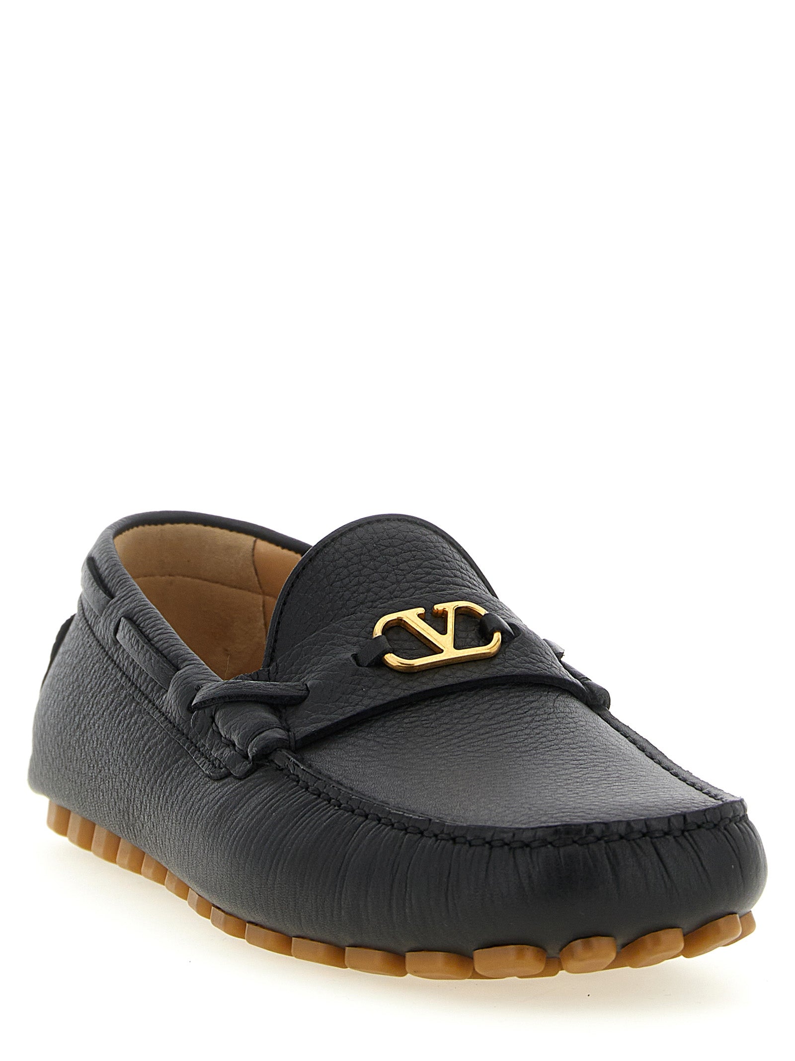 Black Calfskin Slip-On Loafers