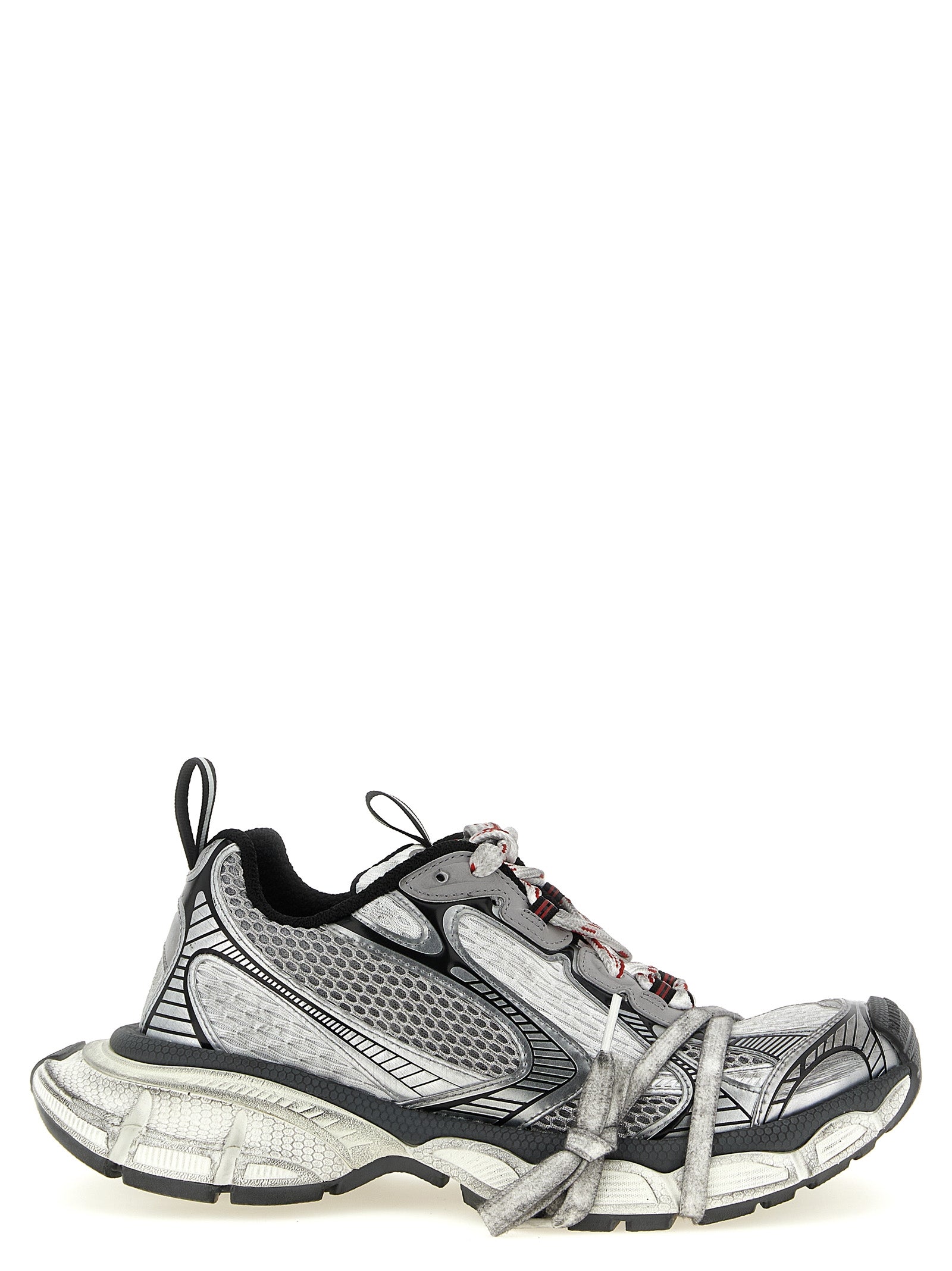 Gray Polyethylene Athletic Sneakers