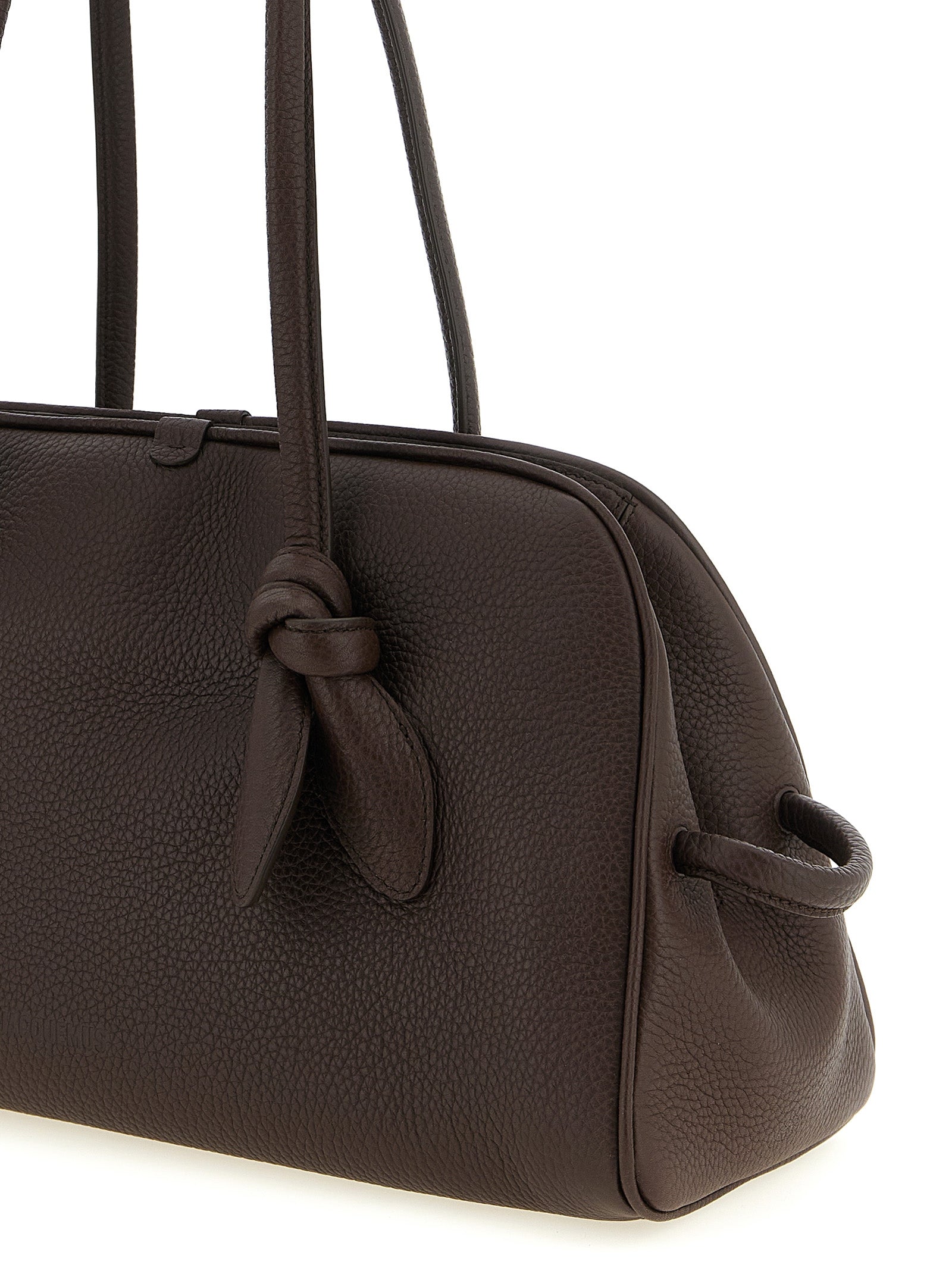 Brown Calfskin Shoulder Bag