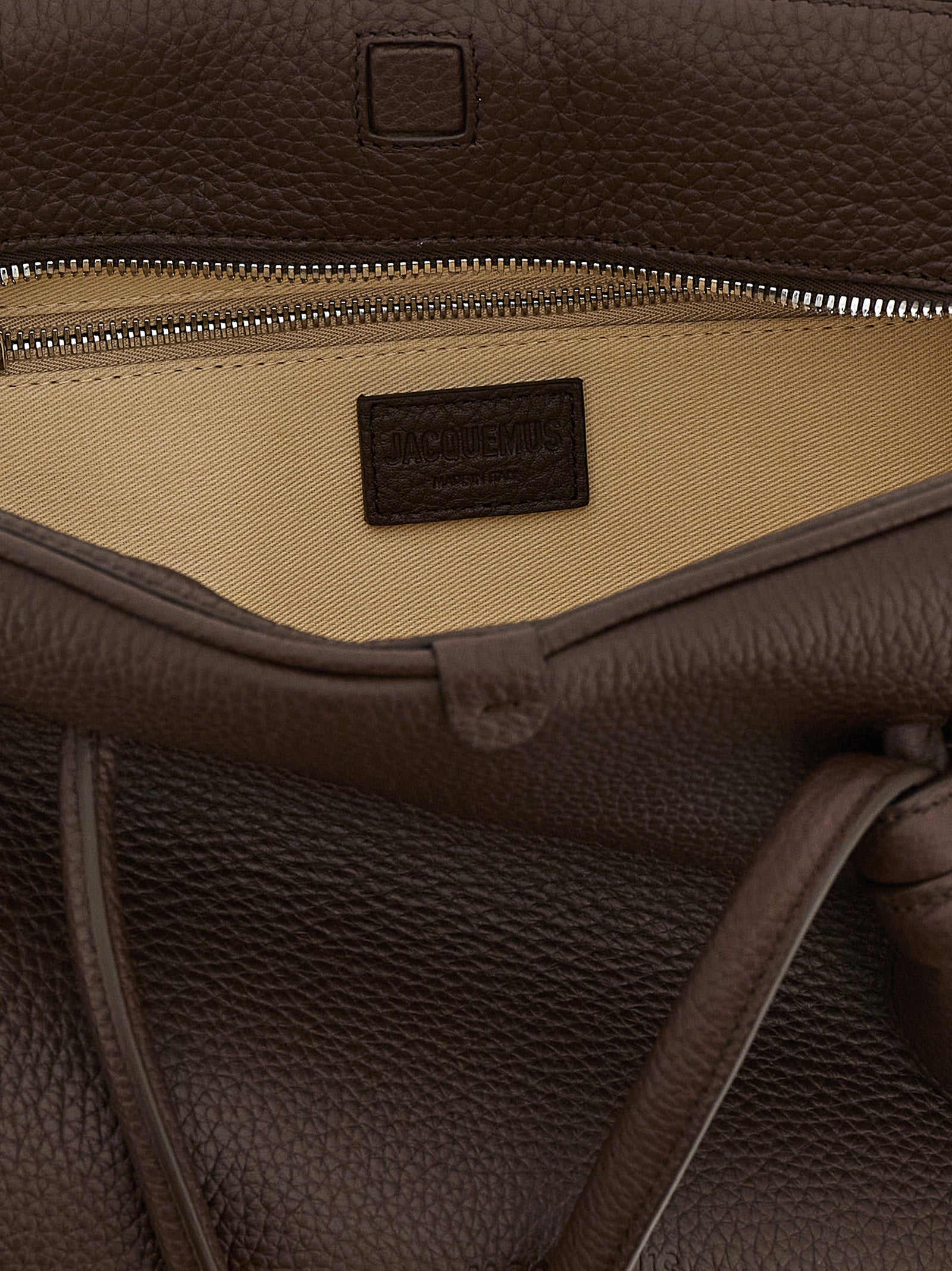 Brown Calfskin Shoulder Bag