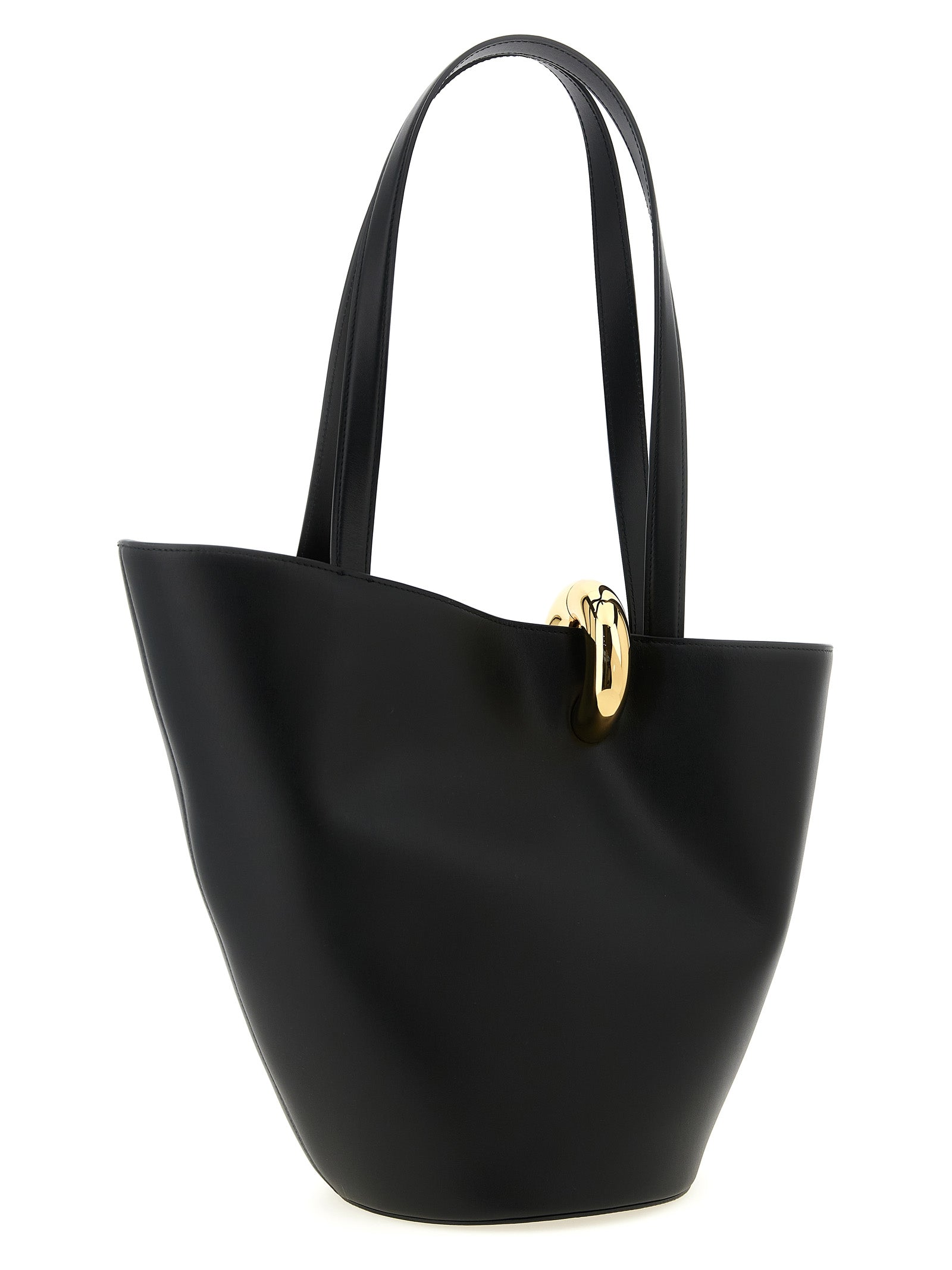 Black Cowhide Shoulder Bag