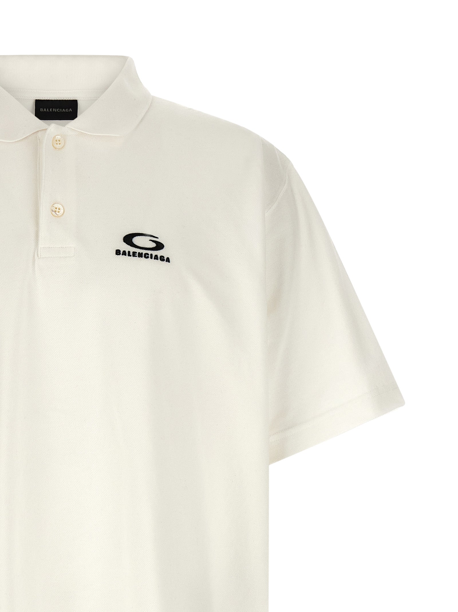 White Cotton Polo Shirt
