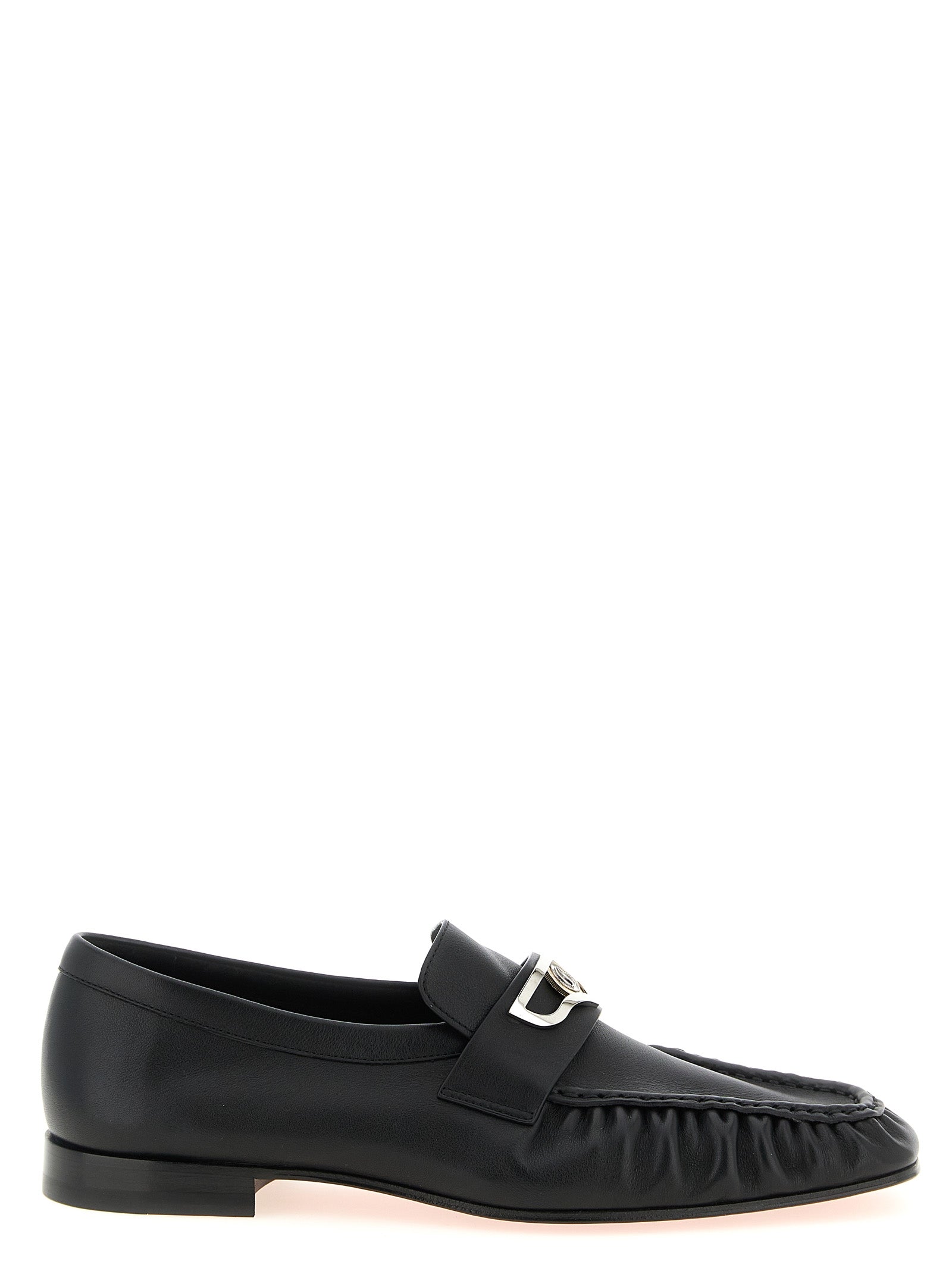 Black Calfskin Slip-On Loafers