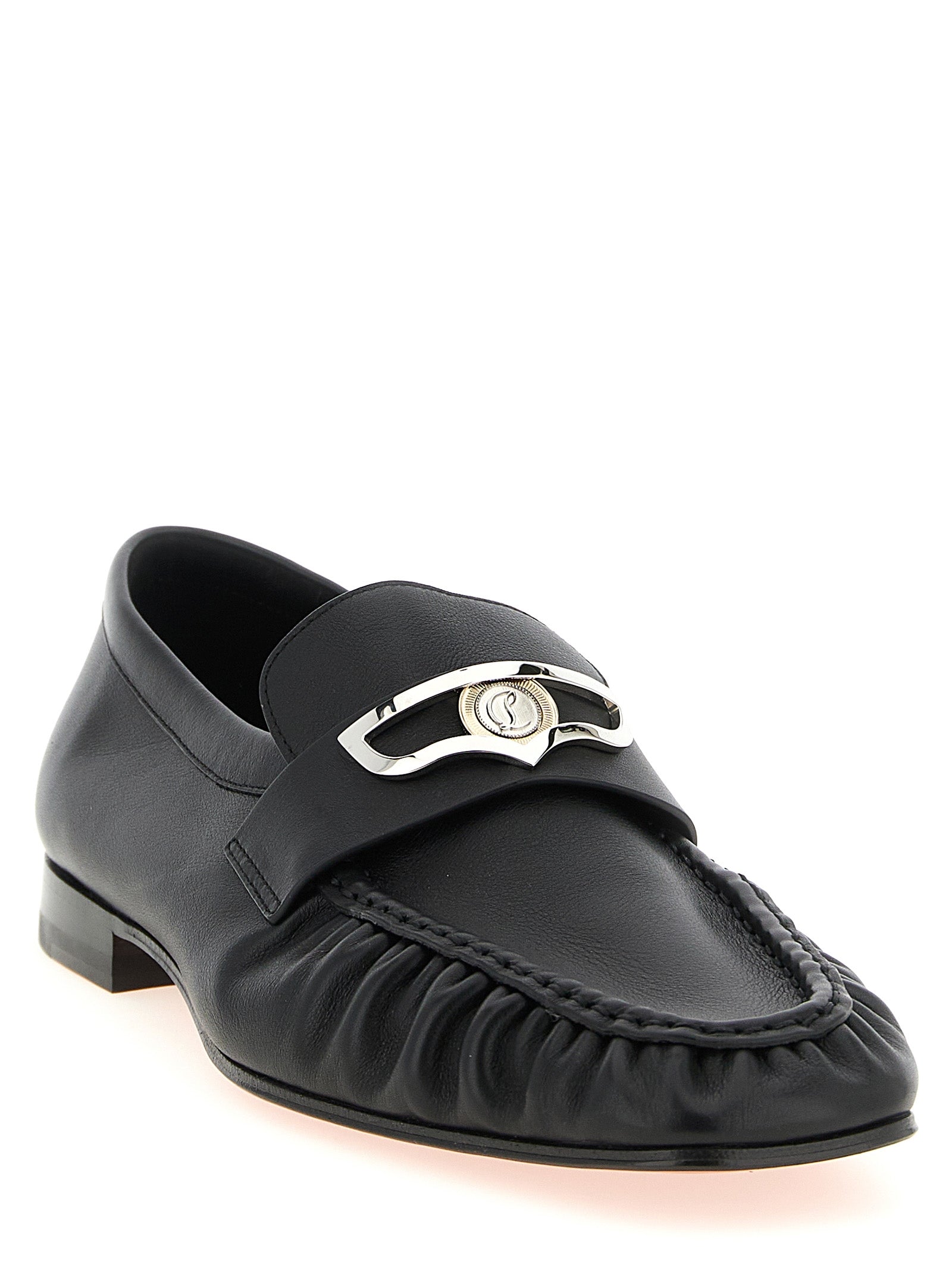 Black Calfskin Slip-On Loafers