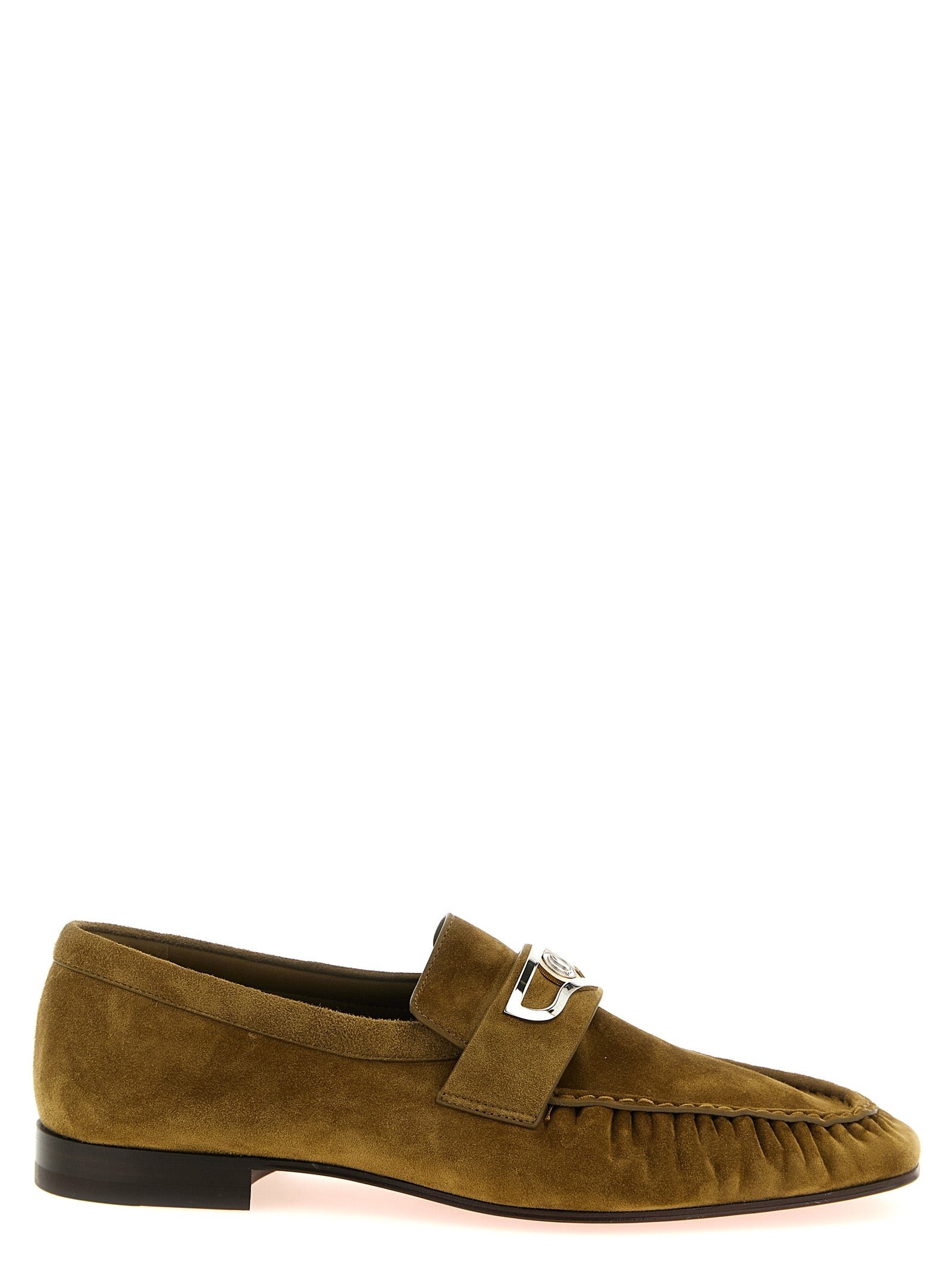 Brown Calfskin Slip-On Loafers