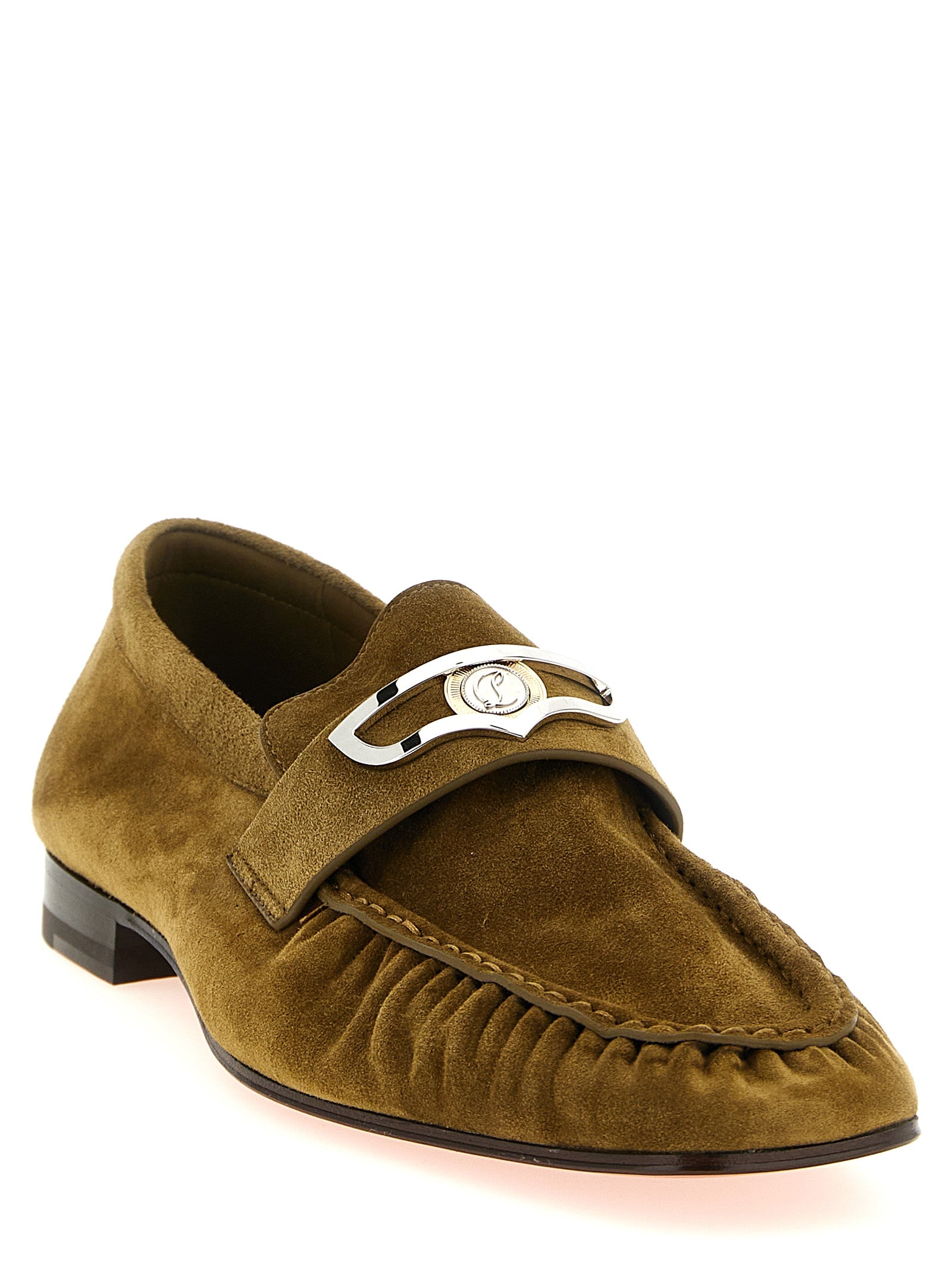 Brown Calfskin Slip-On Loafers