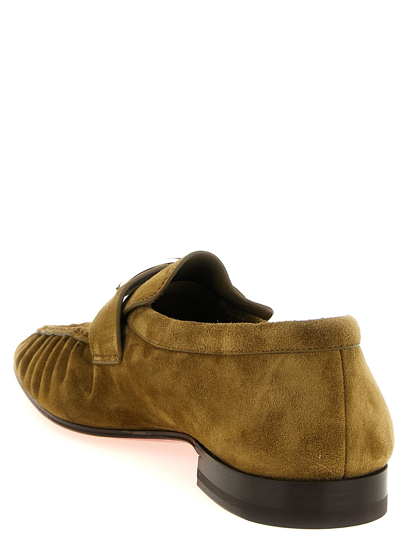 Brown Calfskin Slip-On Loafers