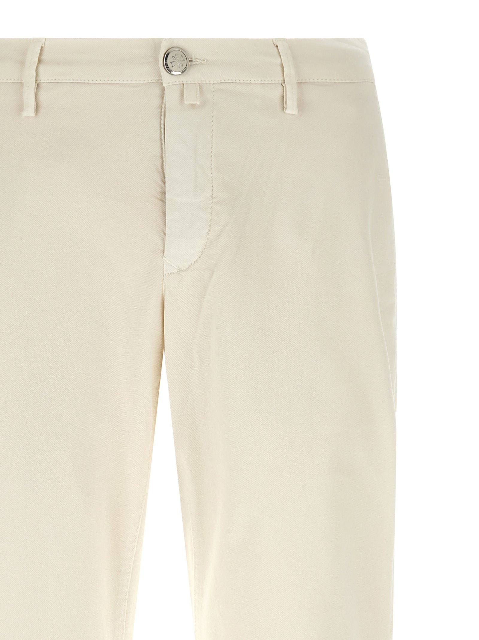 White Cotton Chino Pants