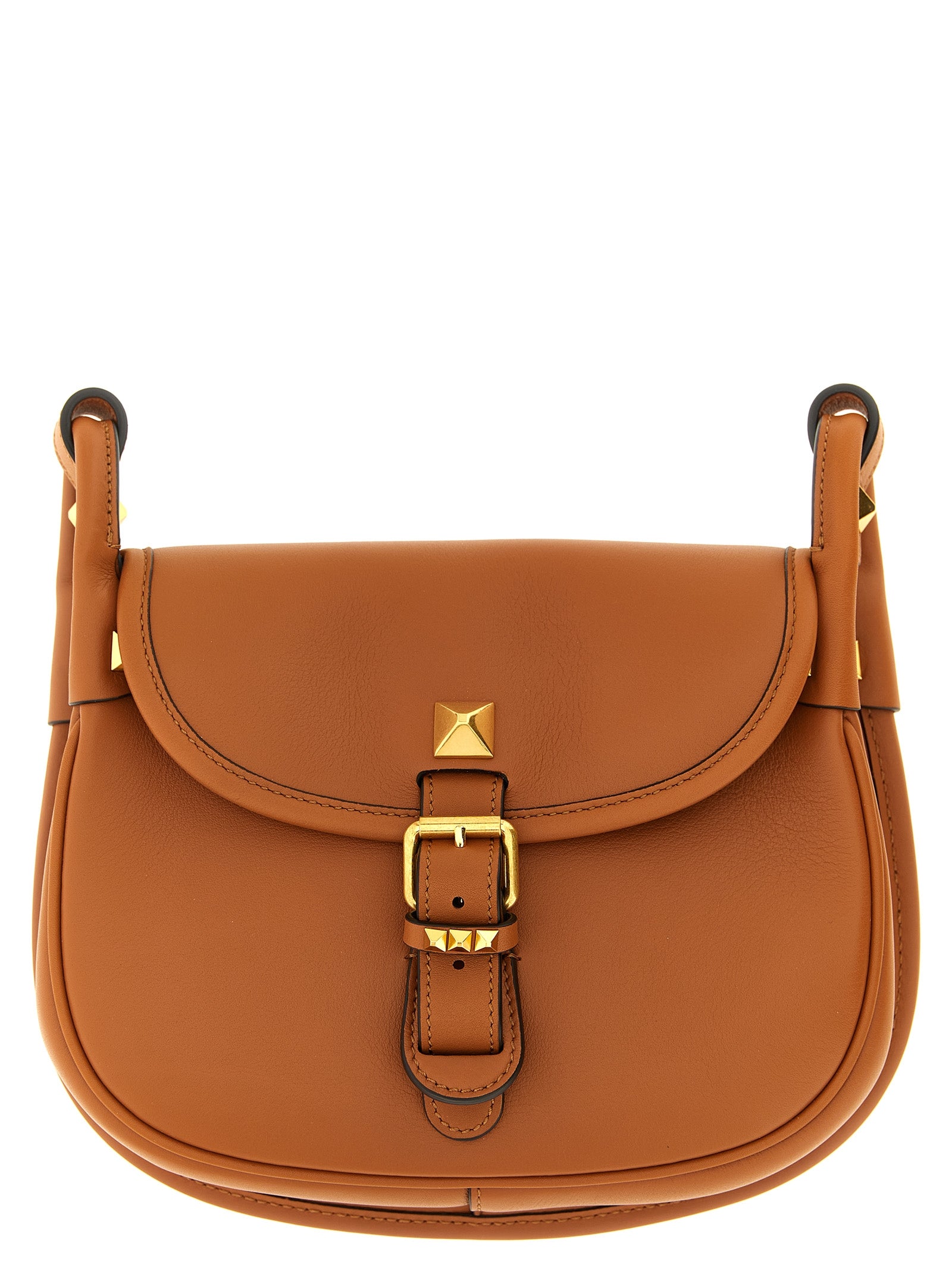 Brown Calfskin Shoulder Bag