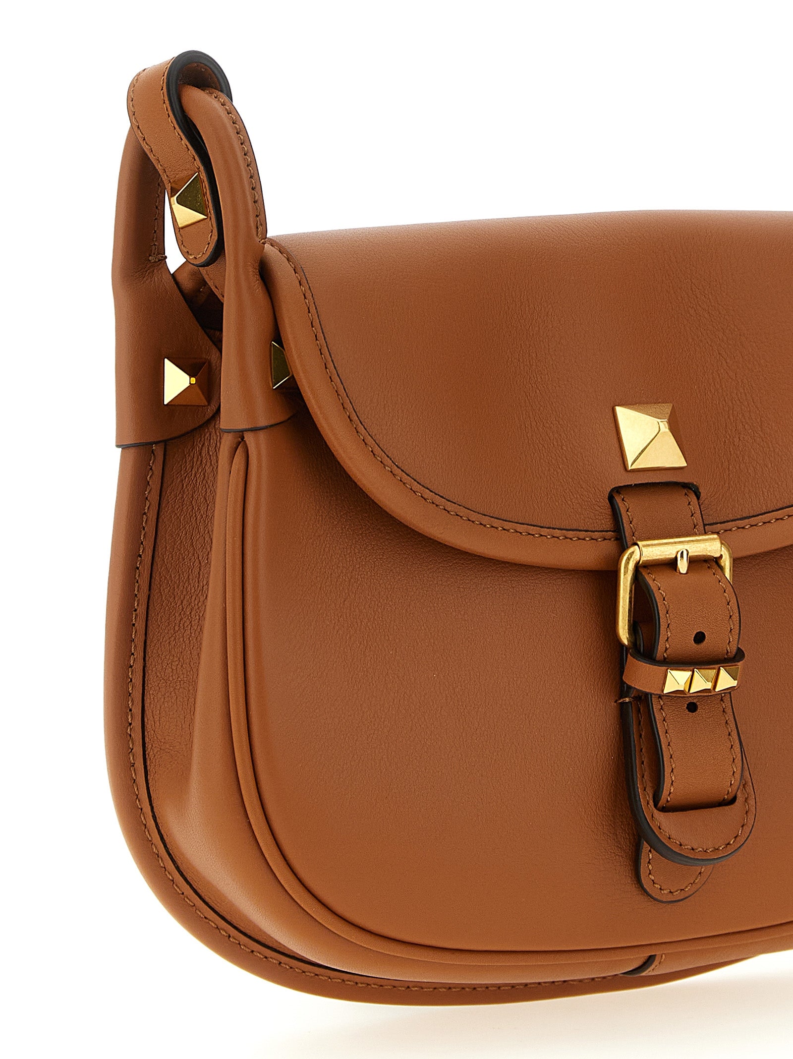 Brown Calfskin Shoulder Bag