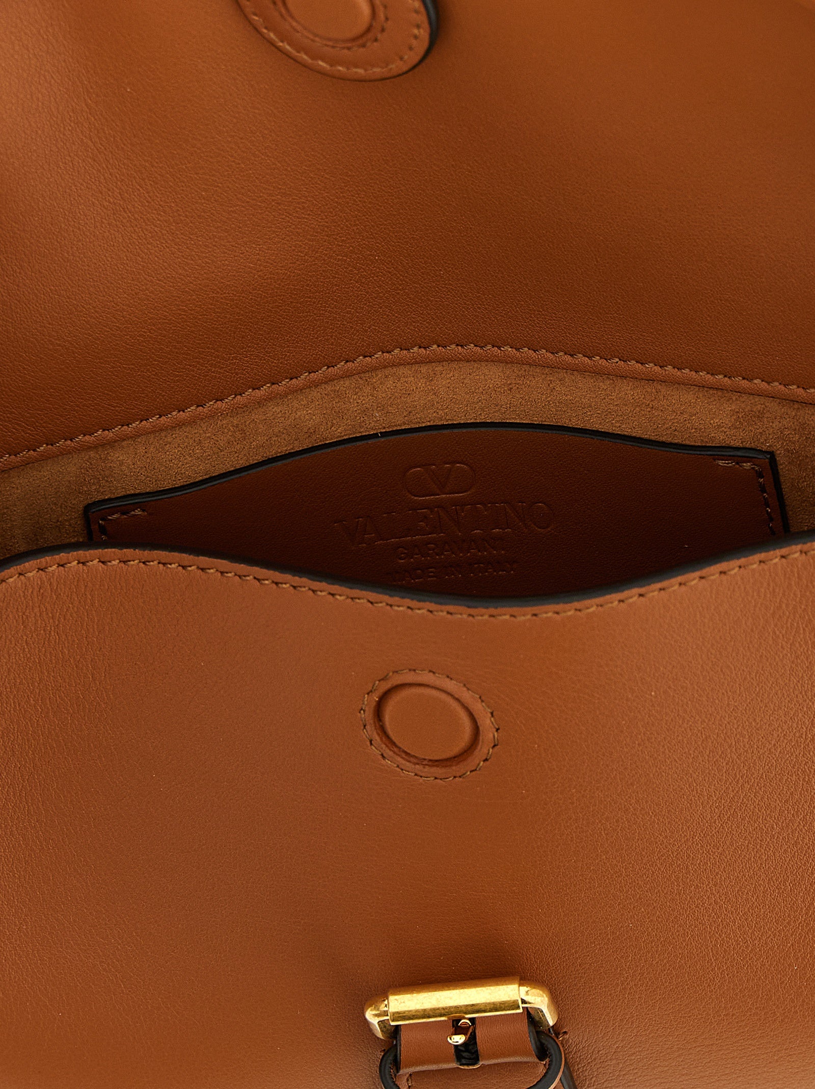 Brown Calfskin Shoulder Bag