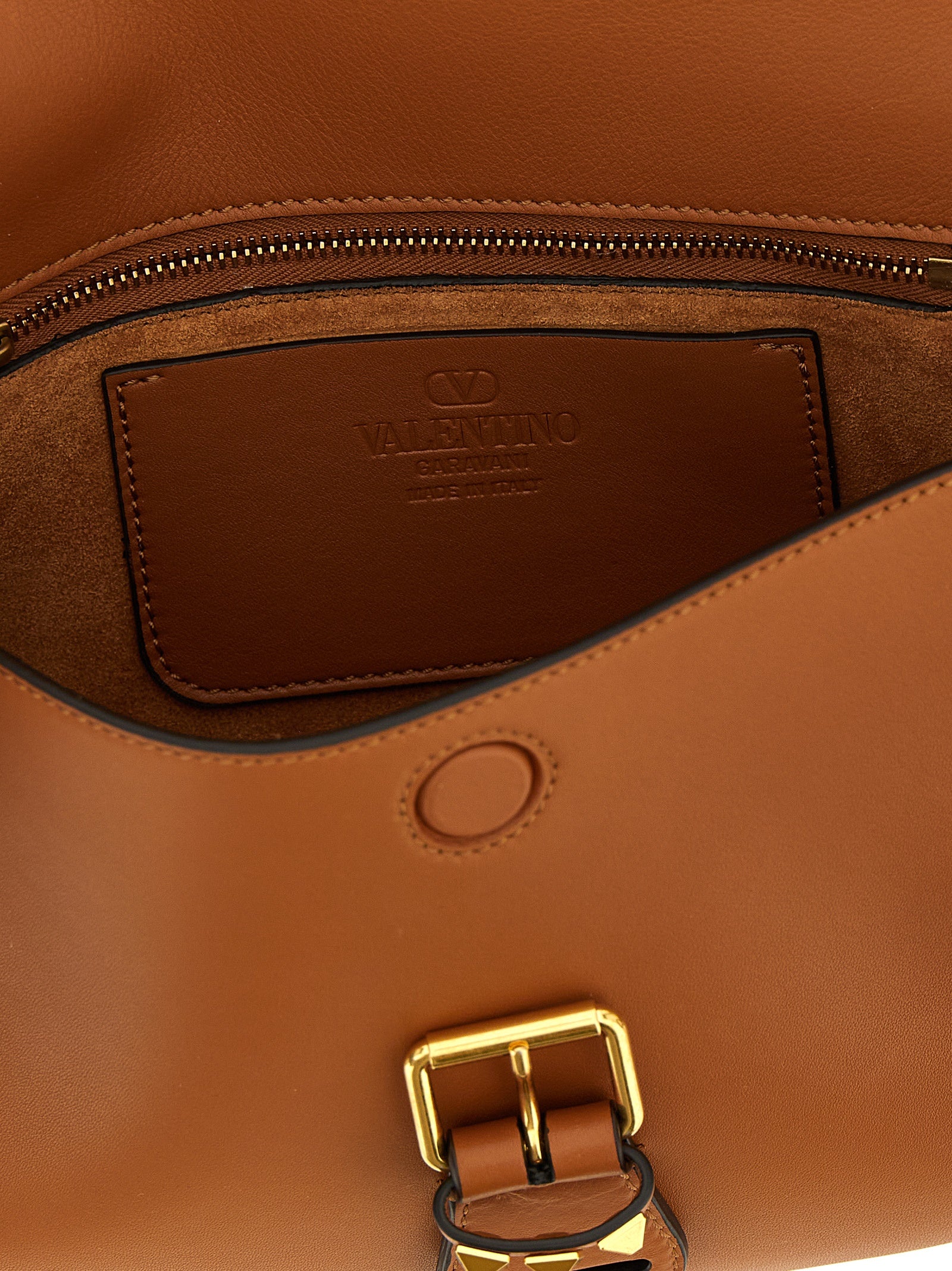Brown Calfskin Shoulder Bag