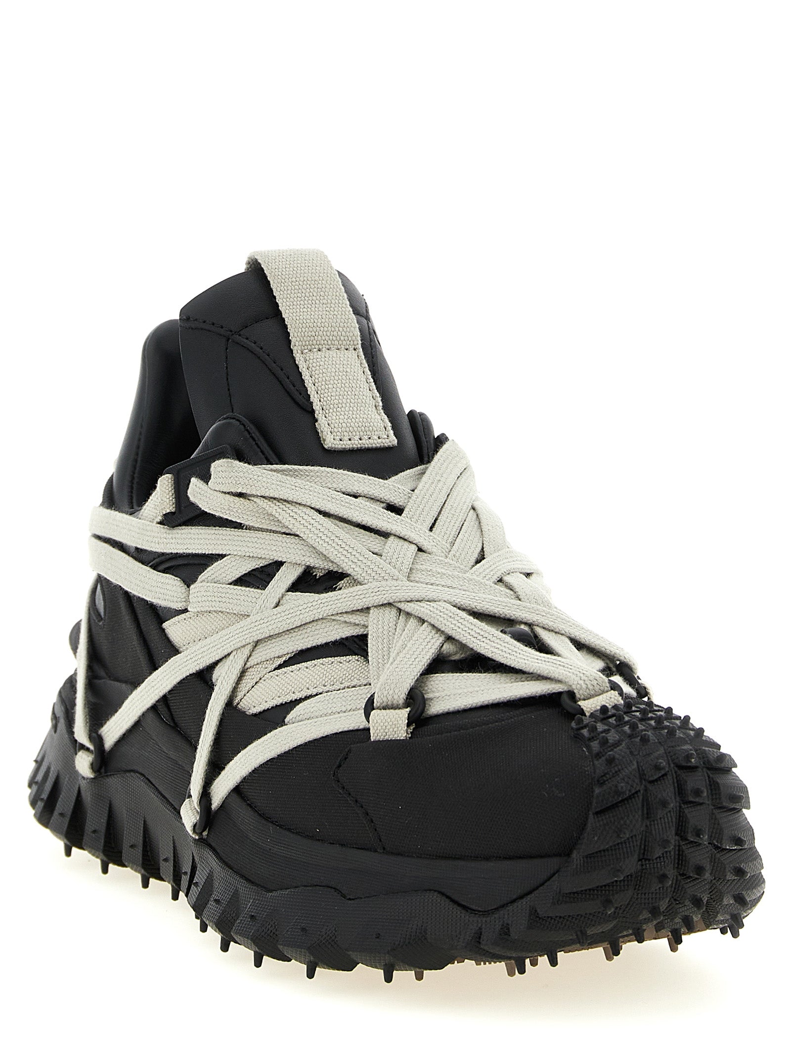 Black Cowhide Athletic Sneakers