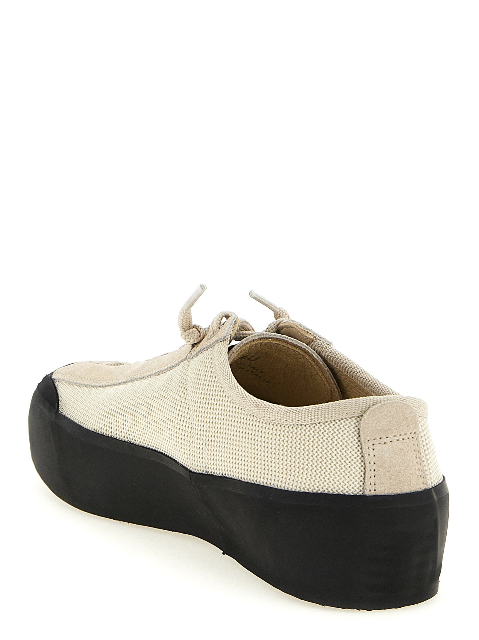 Beige Calfskin Low Top Sneakers
