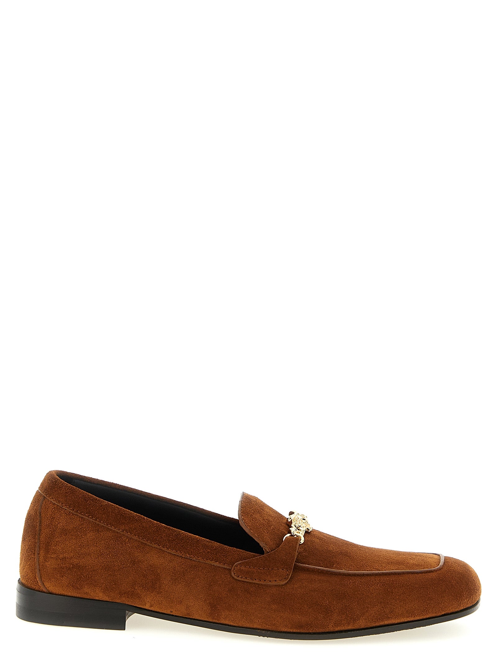 Brown Calfskin Slip-On Loafers