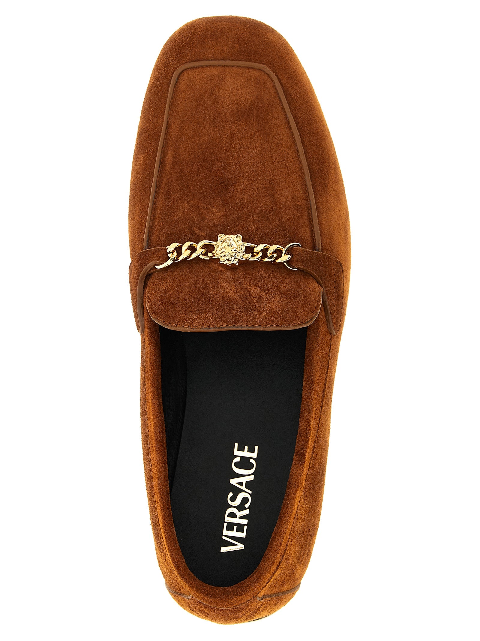 Brown Calfskin Slip-On Loafers