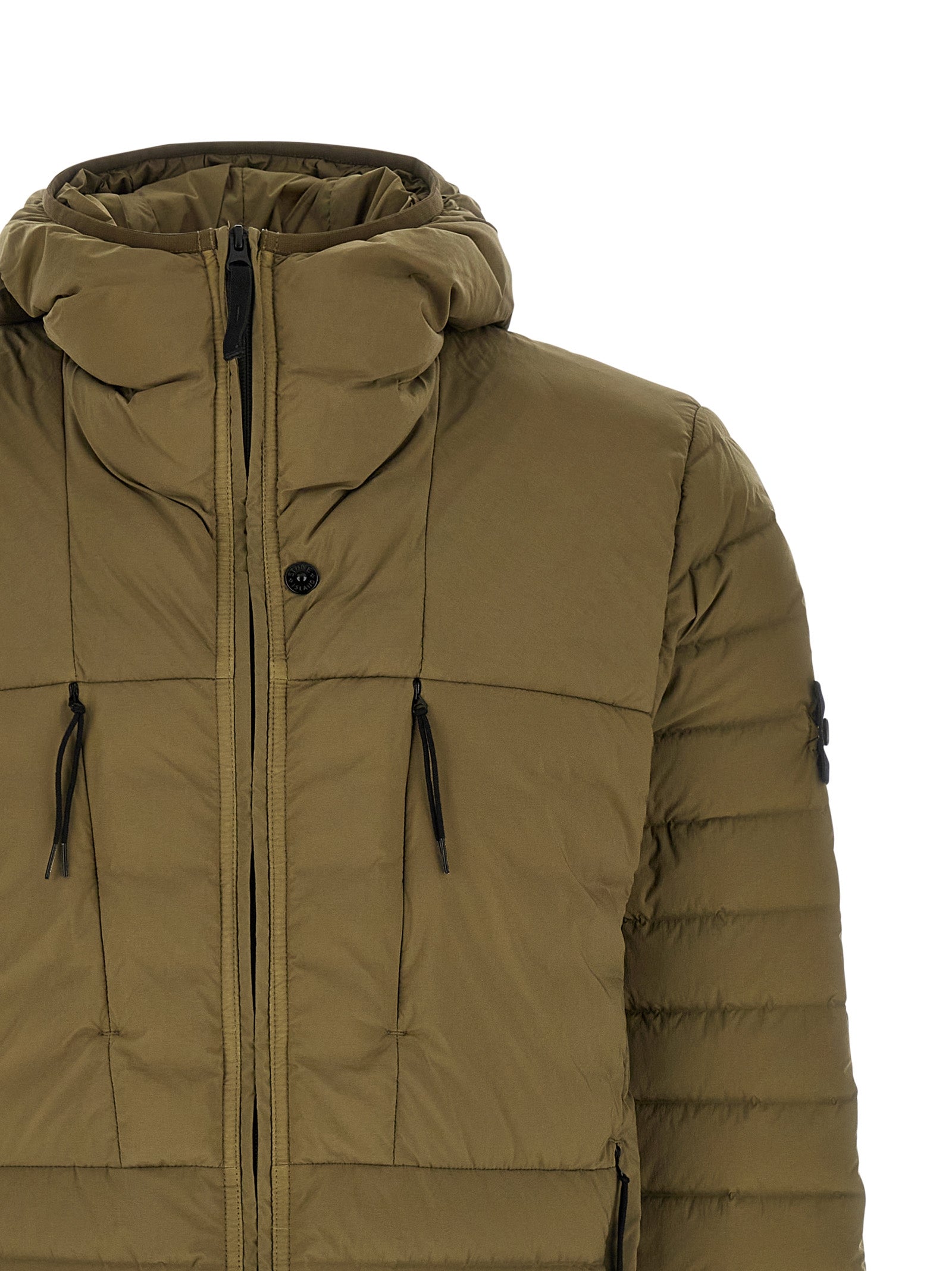 Bicolor Polyamide Full-Length Jacket