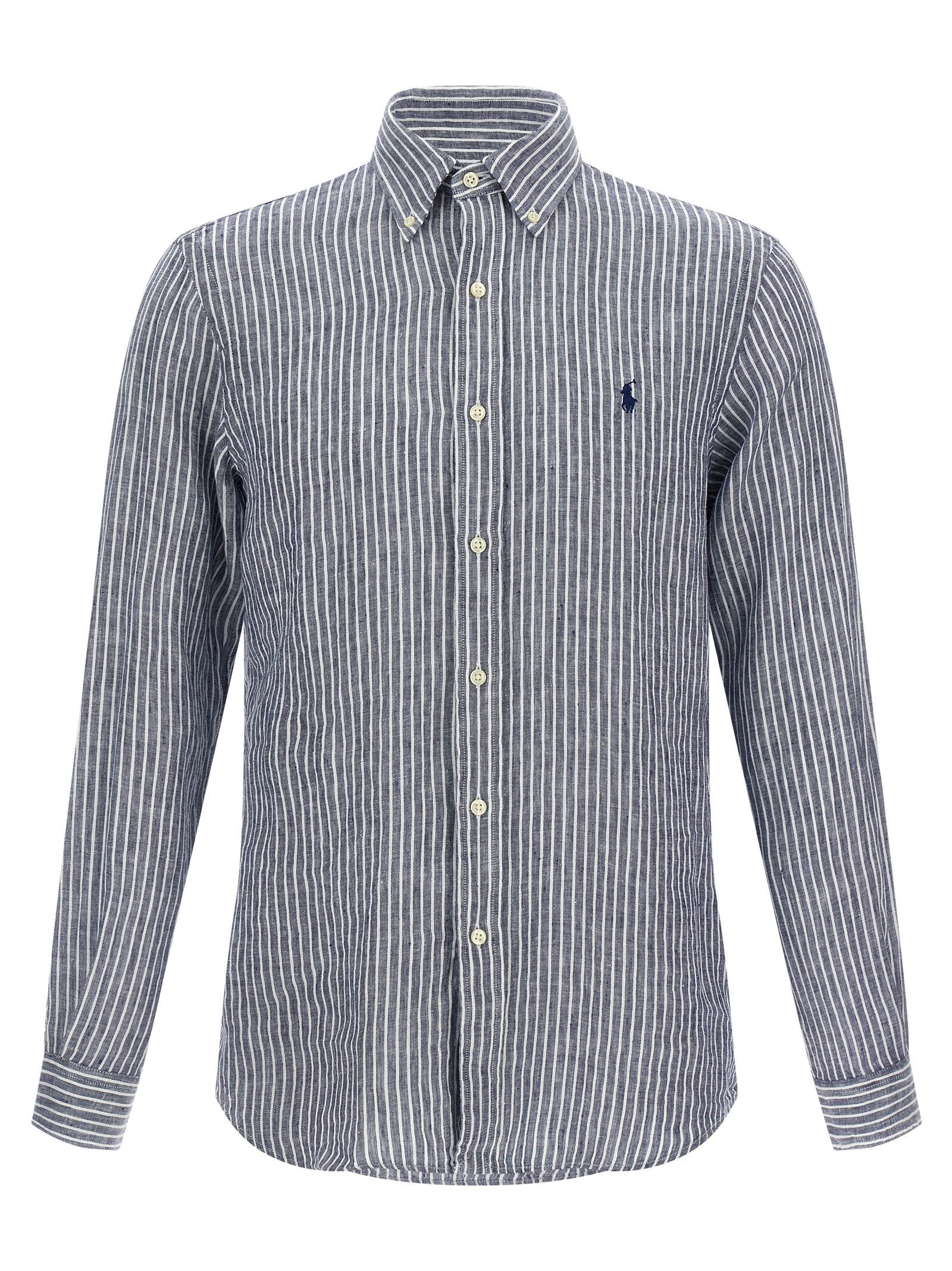 Blue Linen Blouse
