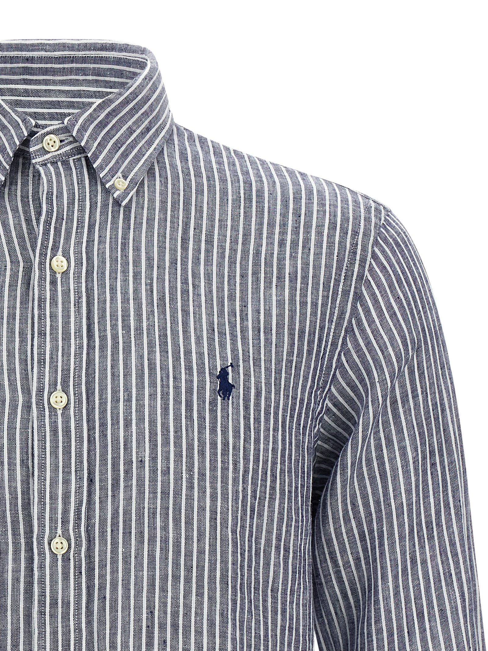 Blue Linen Blouse