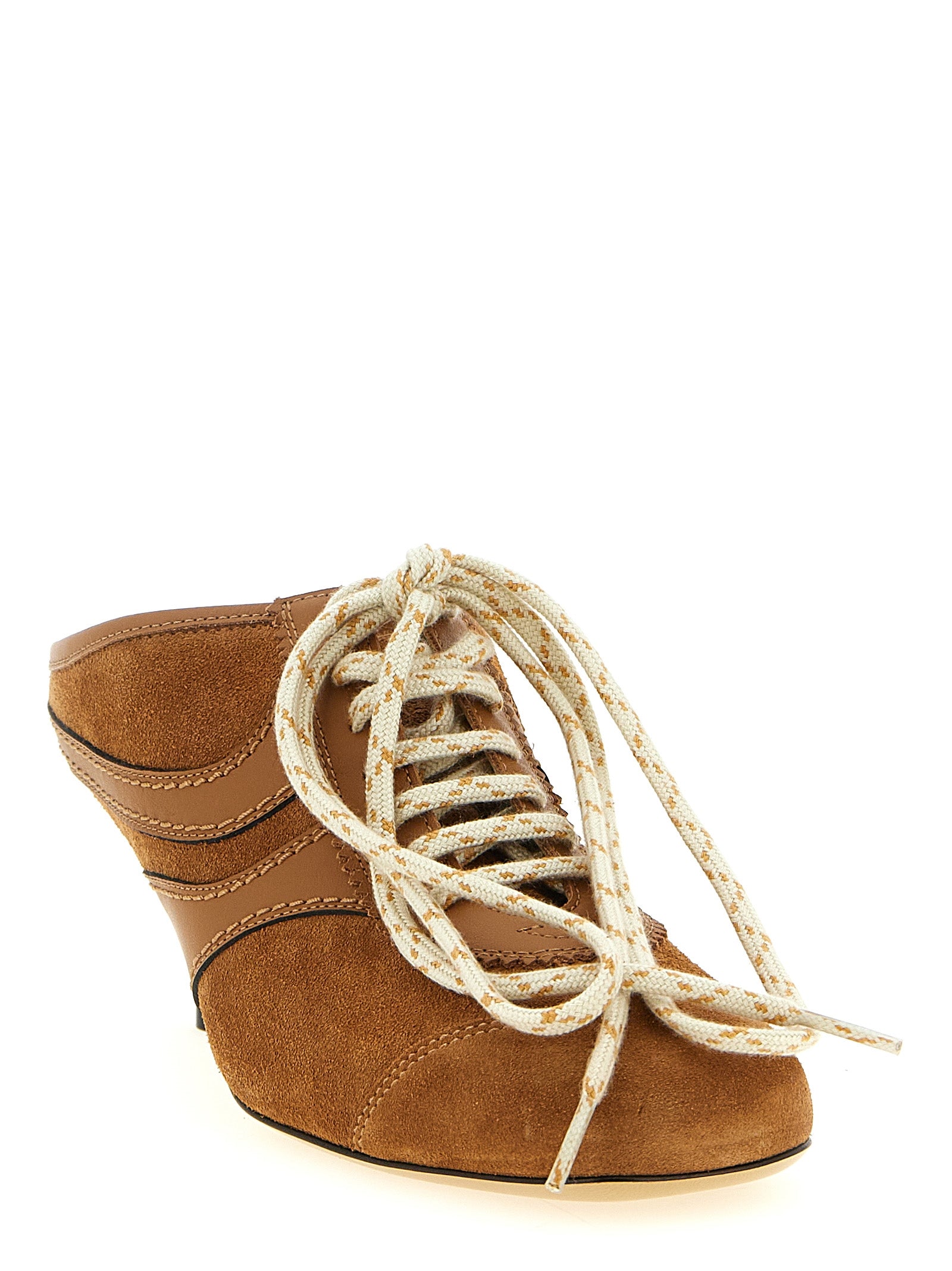 Brown Calfskin Platform Sneakers