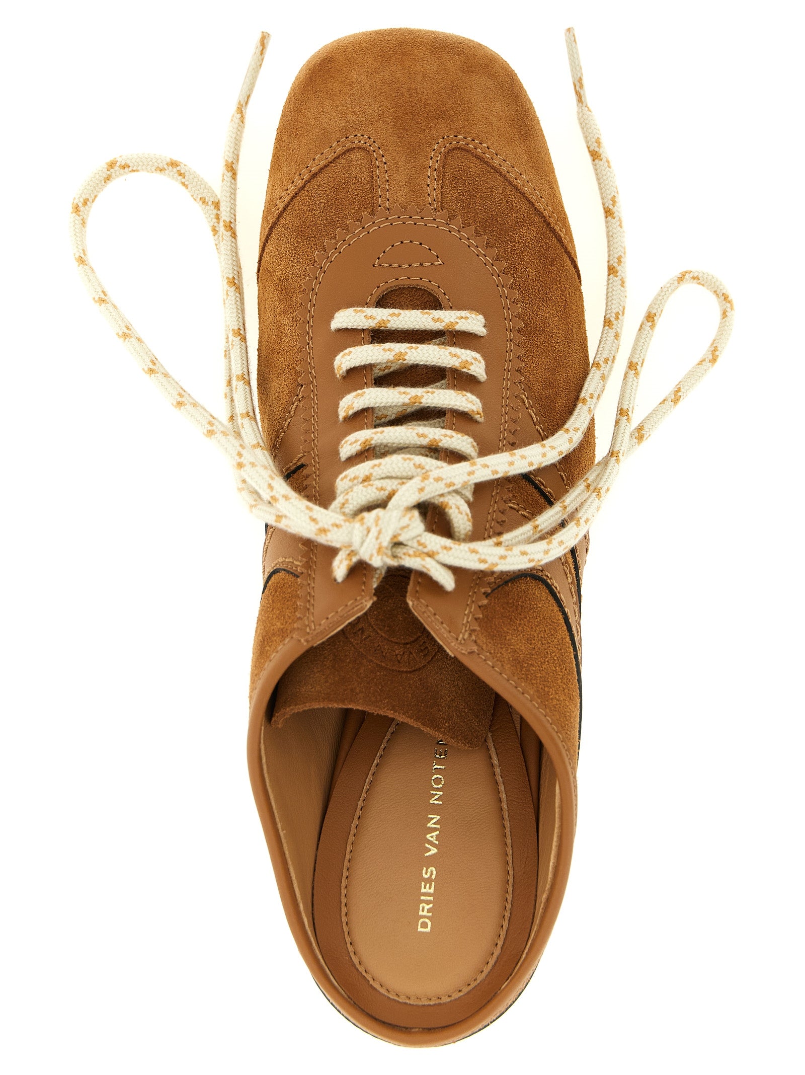 Brown Calfskin Platform Sneakers