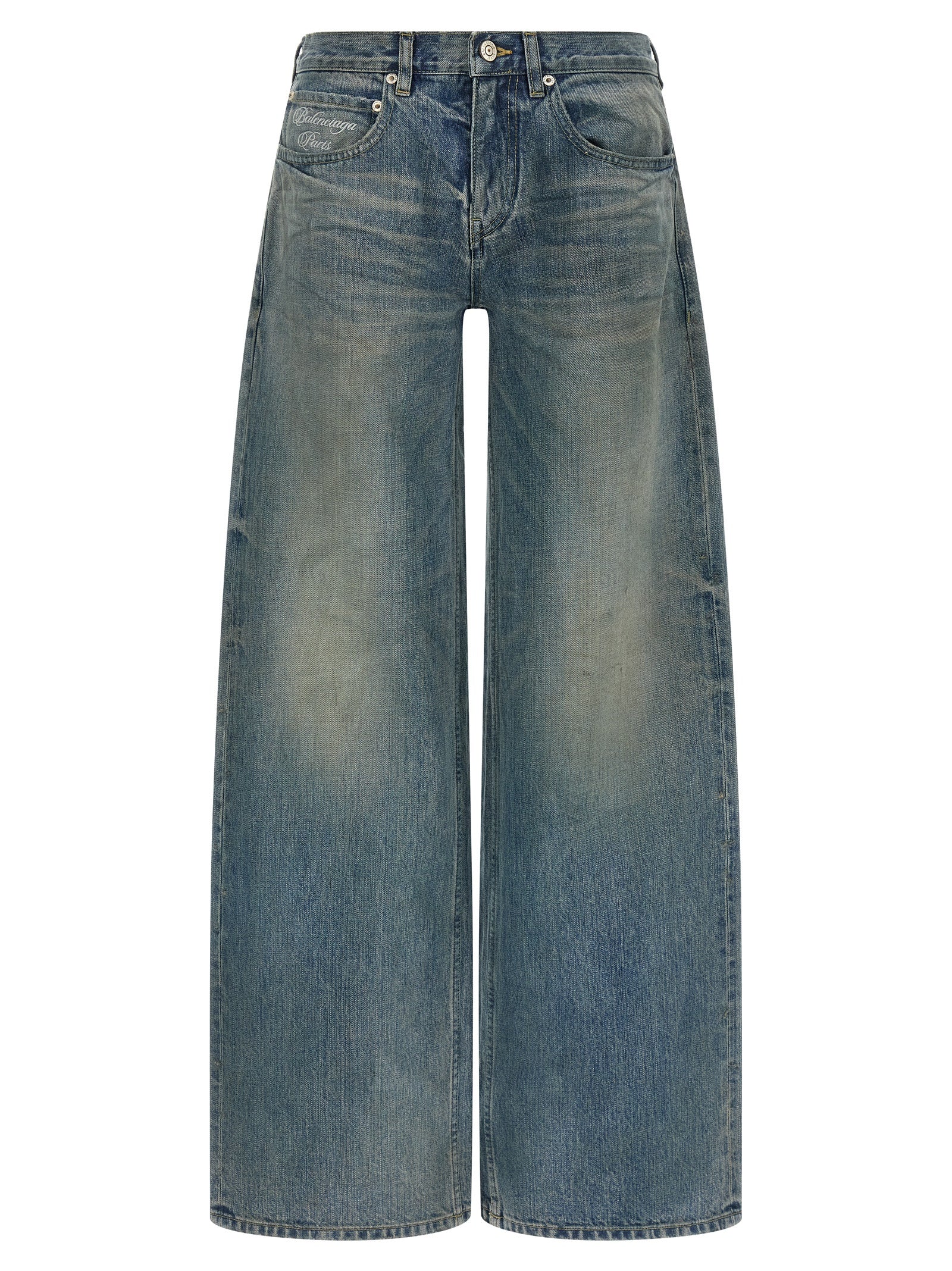 Blue Cotton Relaxed Fit Jeans