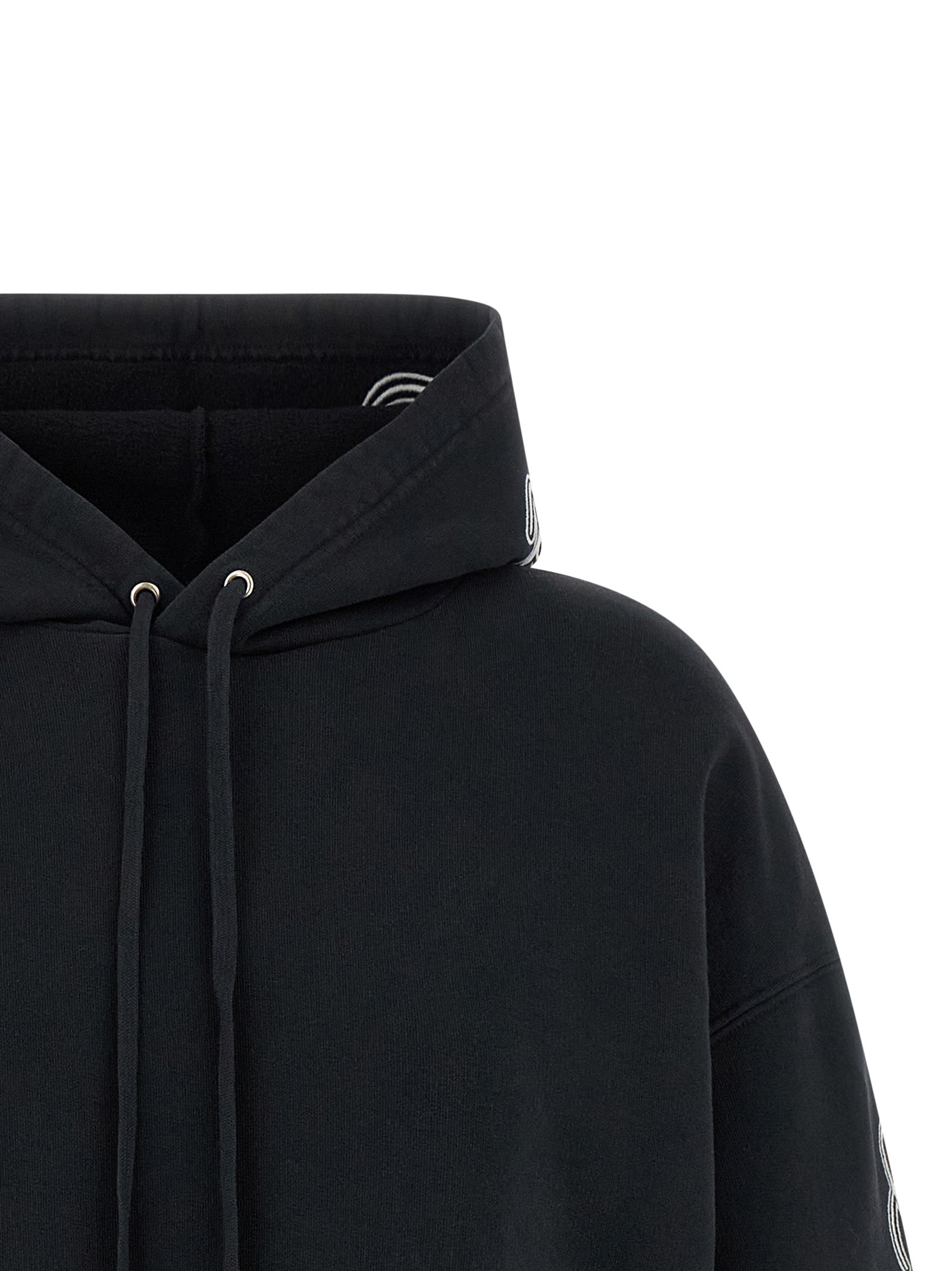 Black Cotton Hoodie