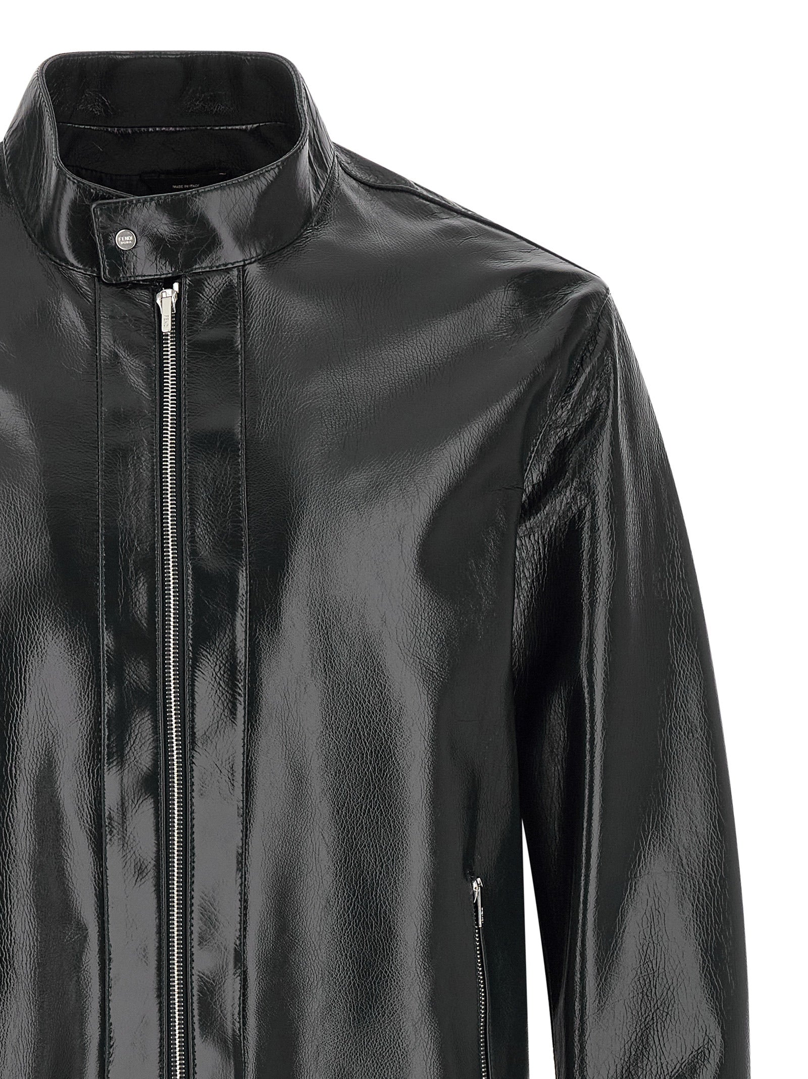 Blue Lamb Leather Leather Jacket